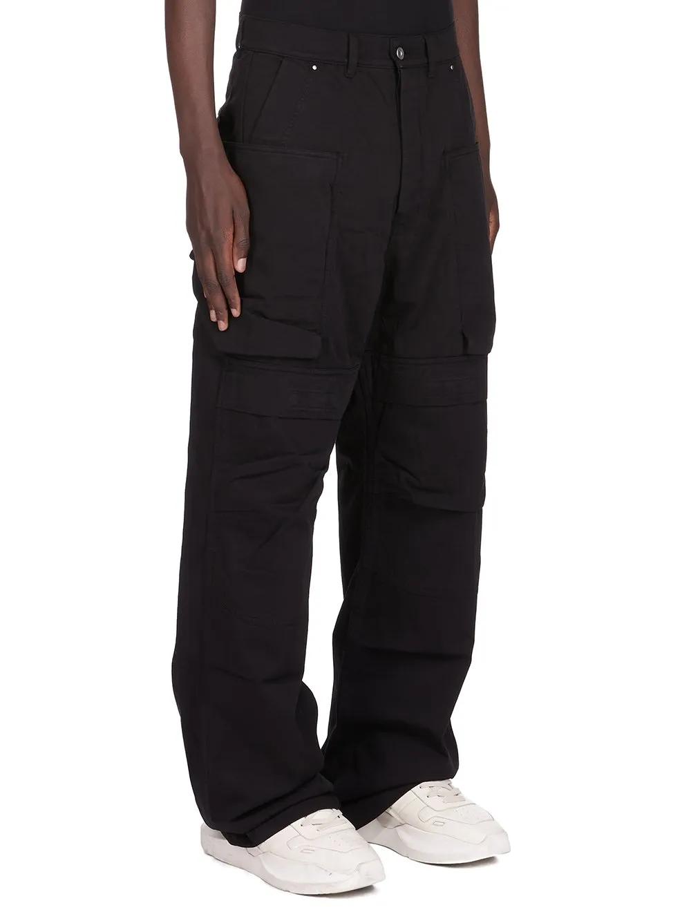 Drkshdw Concordians Stefan Cargo In Black Cotton Twill