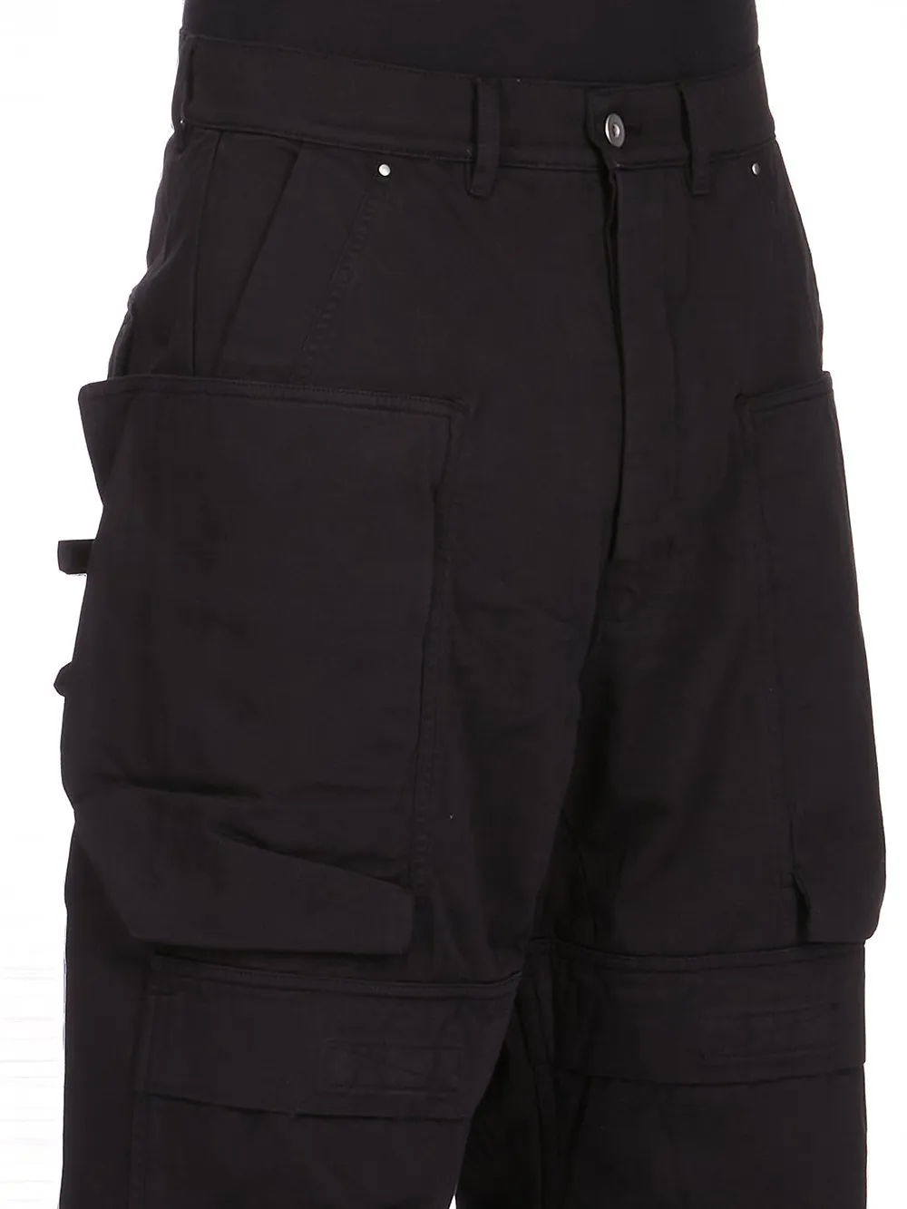Drkshdw Concordians Stefan Cargo In Black Cotton Twill