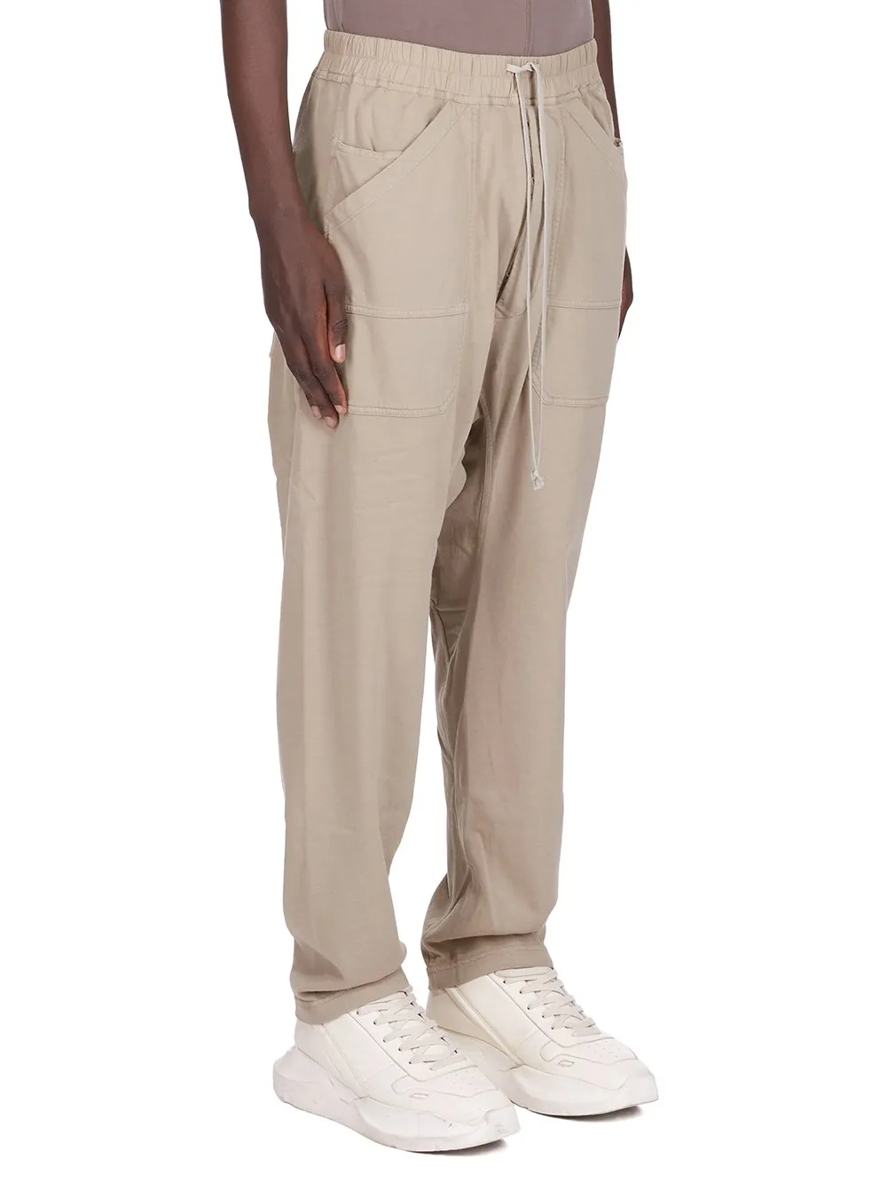 Drkshdw Concordians Classic Cargo Drawstring In Dirty Pearl Compact Heavy Jersey.