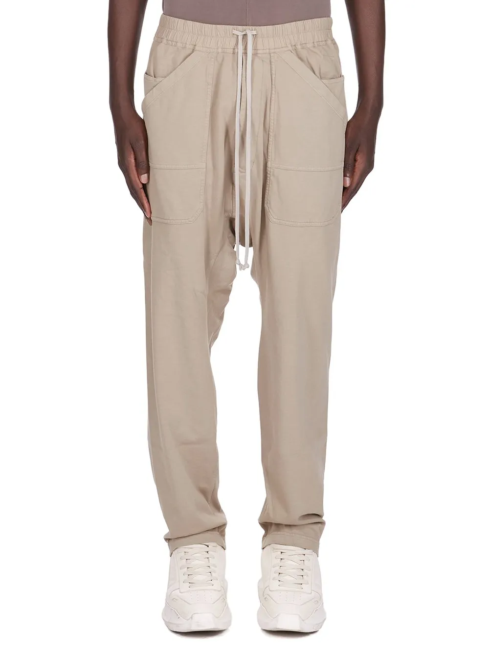 Drkshdw Concordians Classic Cargo Drawstring In Dirty Pearl Compact Heavy Jersey.