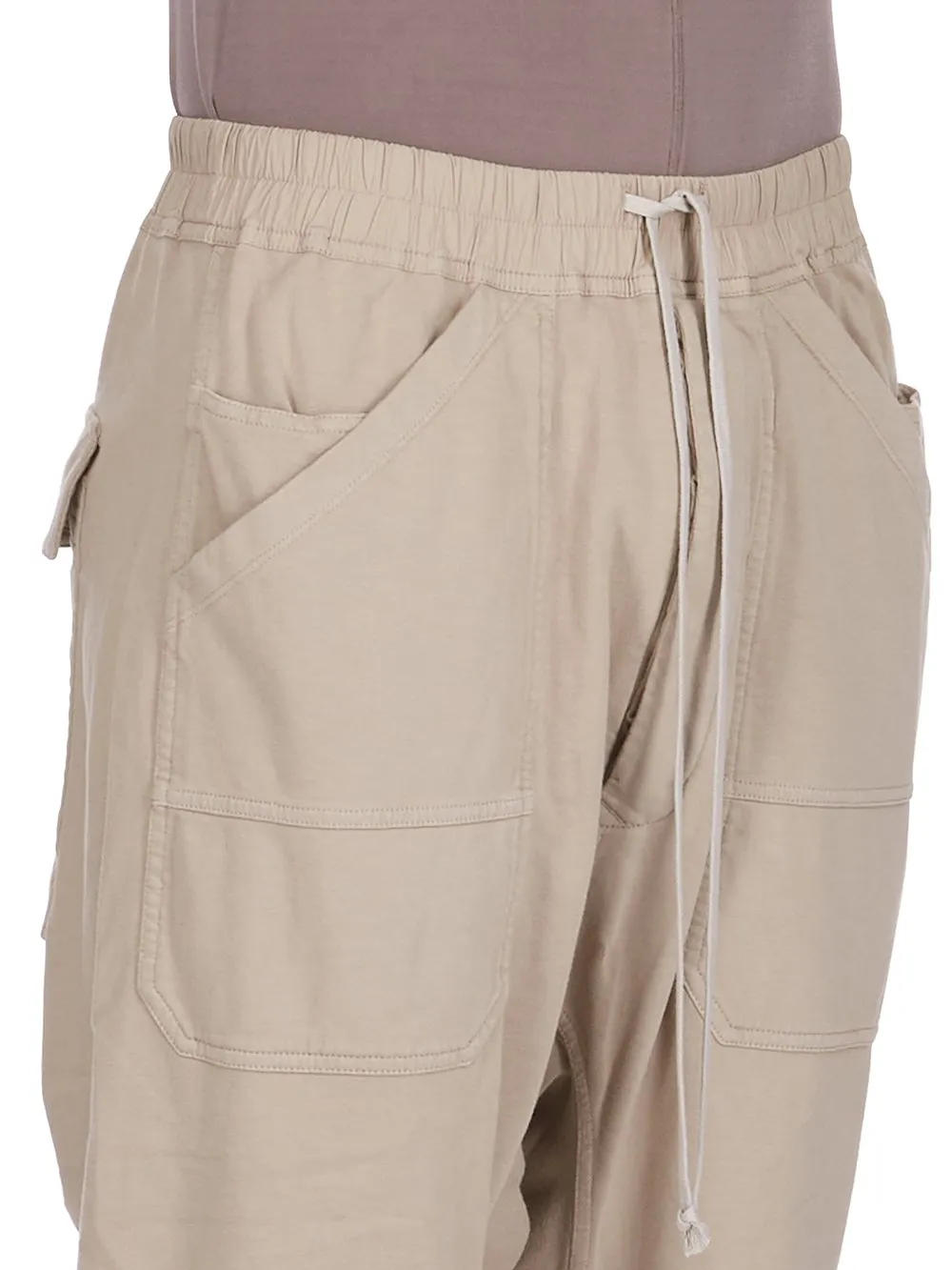 Drkshdw Concordians Classic Cargo Drawstring In Dirty Pearl Compact Heavy Jersey.