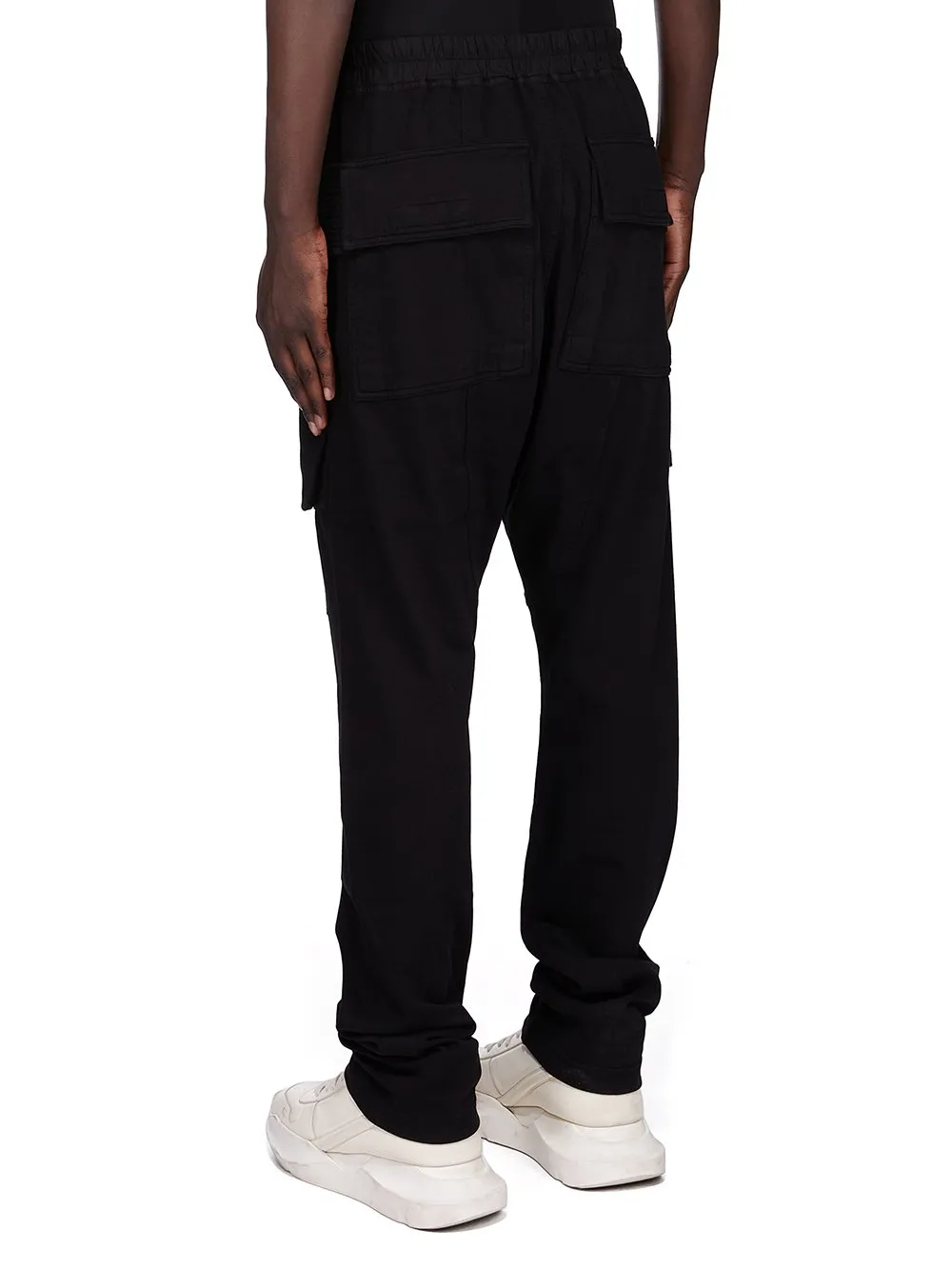 Drkshdw Concordians Creatch Cargo Drawstring In Black Compact Heavy Jersey