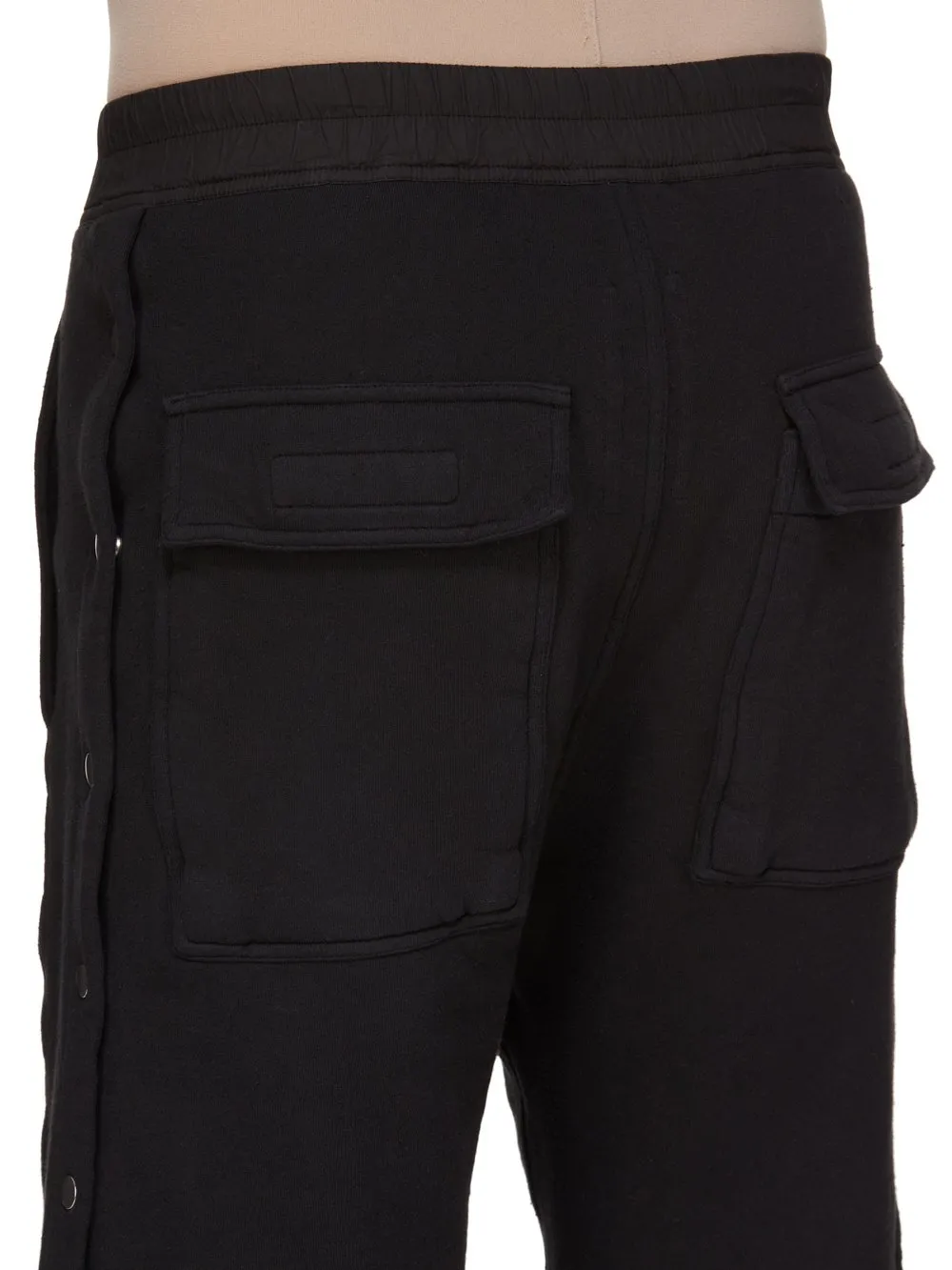 Drkshdw Concordians Pusher Shorts In Black Slub Felpa
