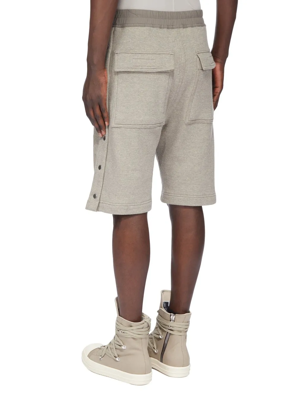 Drkshdw Concordians Pusher Shorts In Melange Grey Felpa Jersey