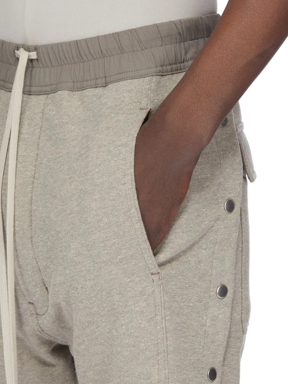 Drkshdw Concordians Pusher Shorts In Melange Grey Felpa Jersey
