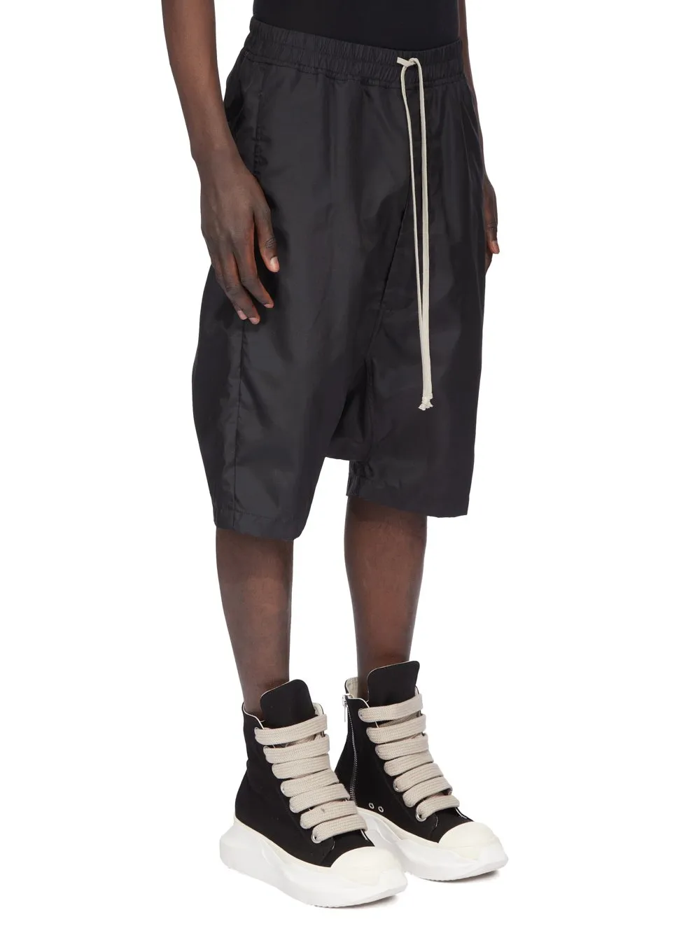Drkshdw Concordians Drawstring Pods In Black Nylon Canvas