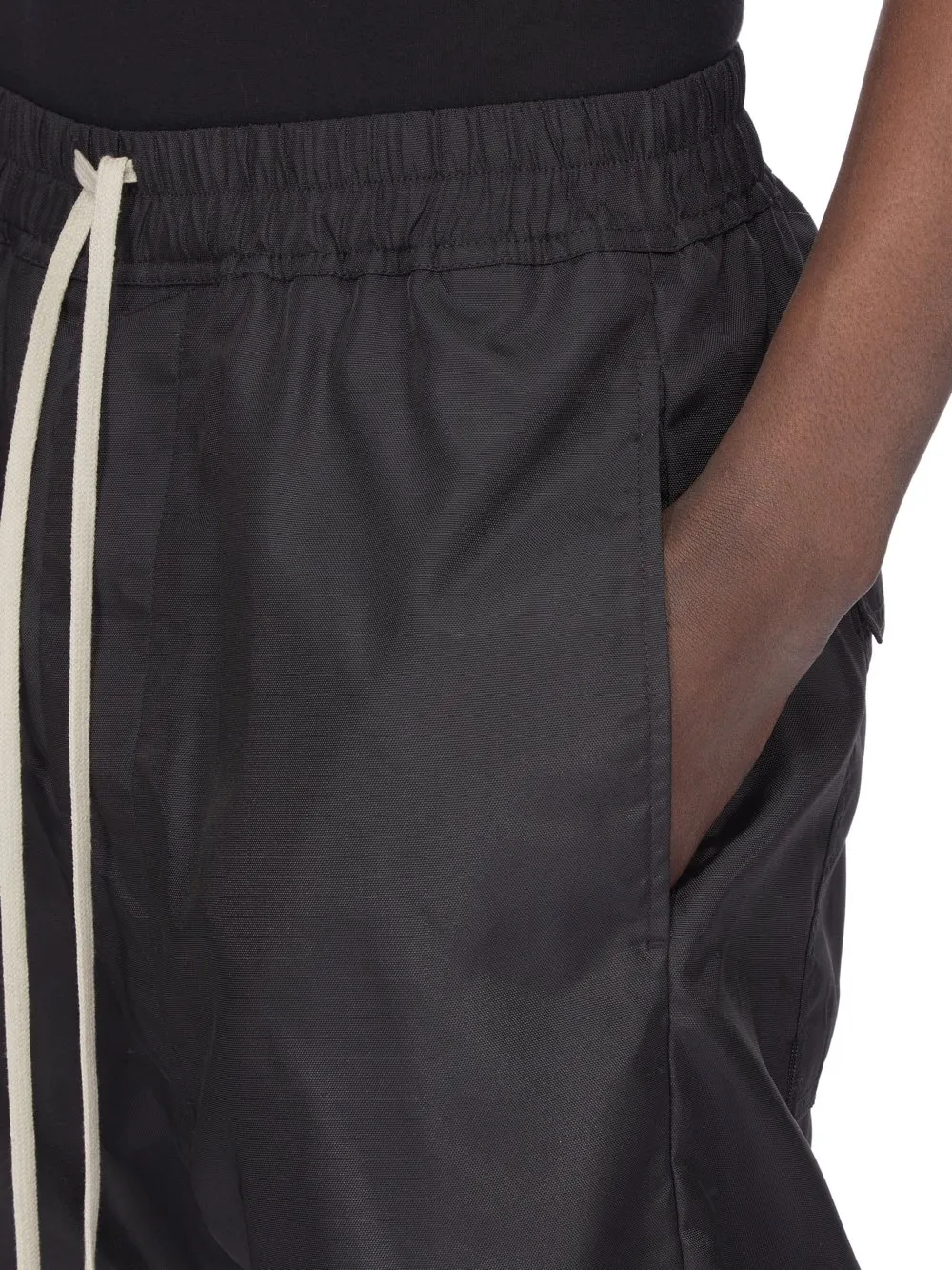 Drkshdw Concordians Drawstring Pods In Black Nylon Canvas