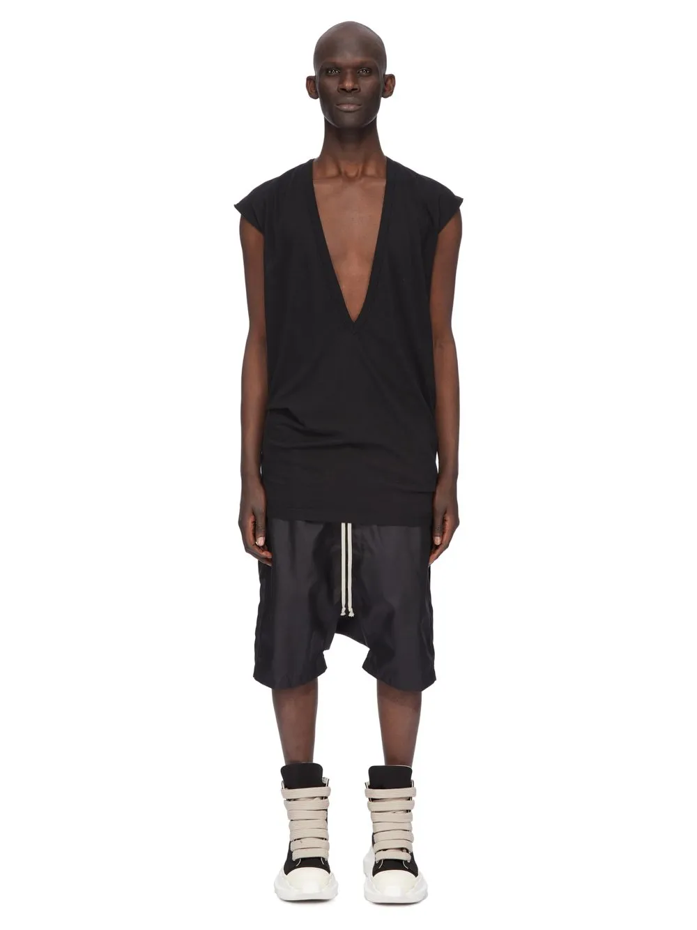 Drkshdw Concordians Drawstring Pods In Black Nylon Canvas