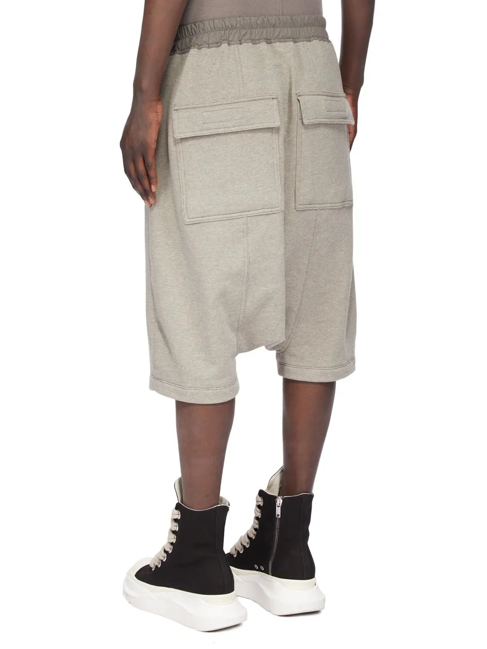 Drkshdw Concordians Drawstring Pods In Melange Grey Felpa Jersey