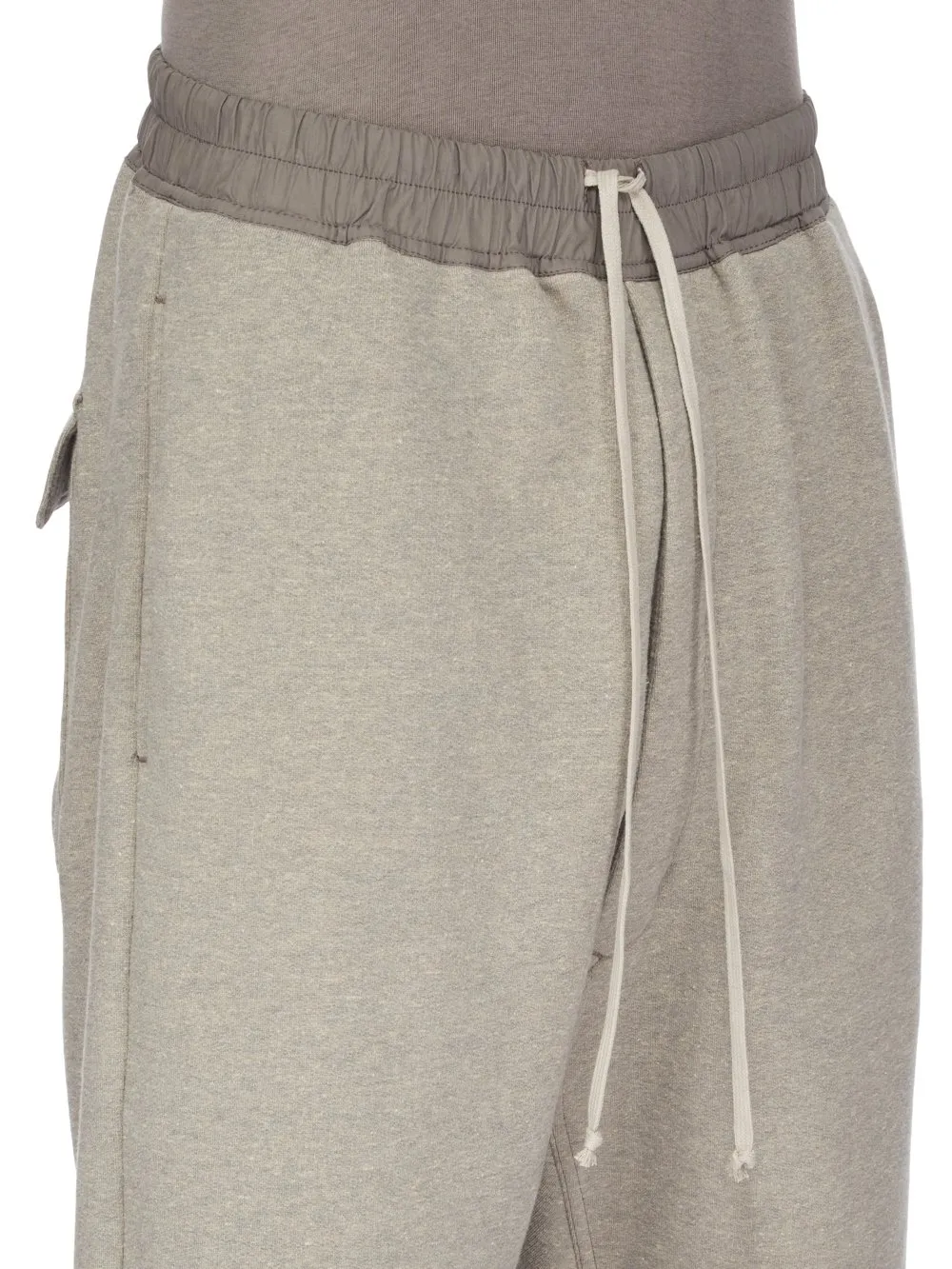 Drkshdw Concordians Drawstring Pods In Melange Grey Felpa Jersey