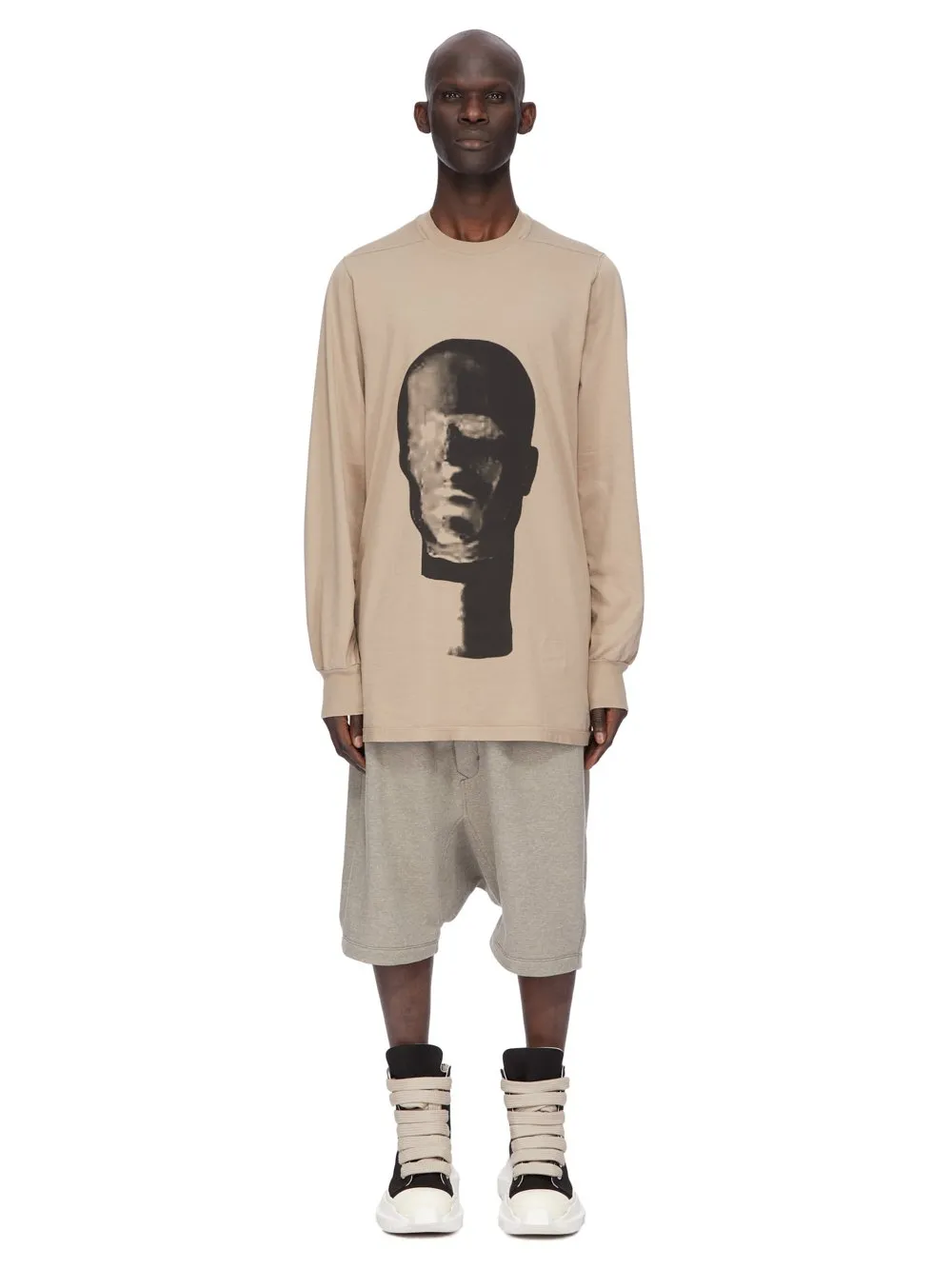 Drkshdw Concordians Drawstring Pods In Melange Grey Felpa Jersey
