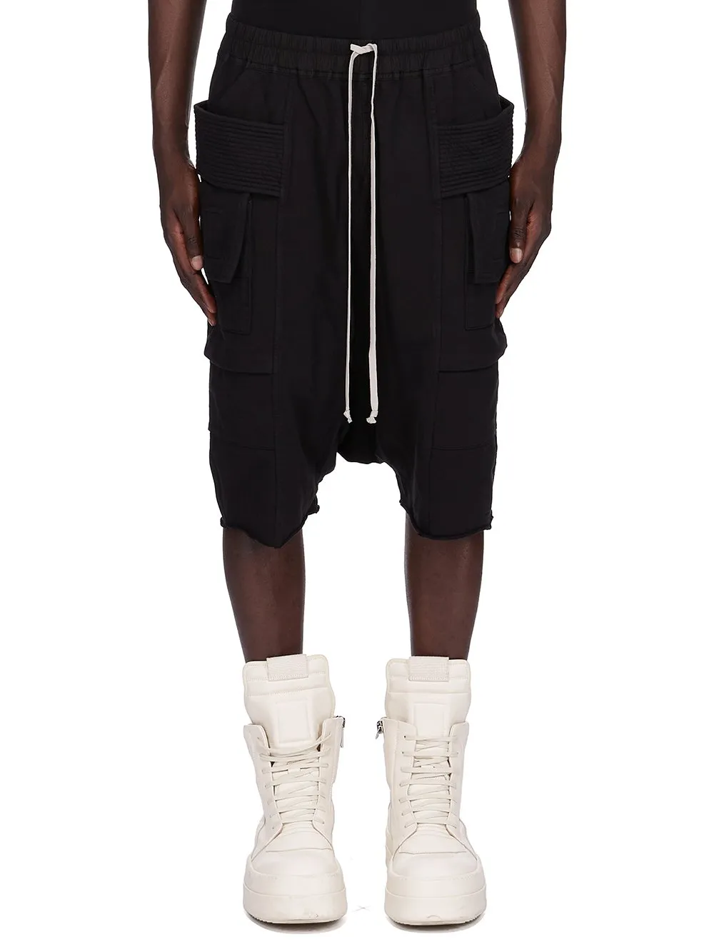Drkshdw Concordians Creatch Cargo Pods In Black Compact Heavy Jersey