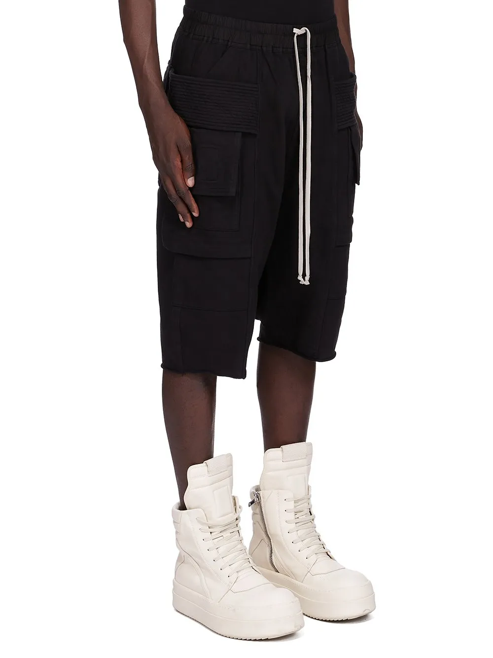 Drkshdw Concordians Creatch Cargo Pods In Black Compact Heavy Jersey