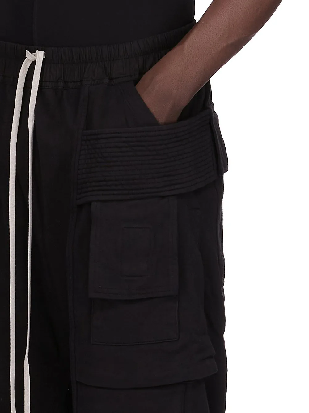 Drkshdw Concordians Creatch Cargo Pods In Black Compact Heavy Jersey