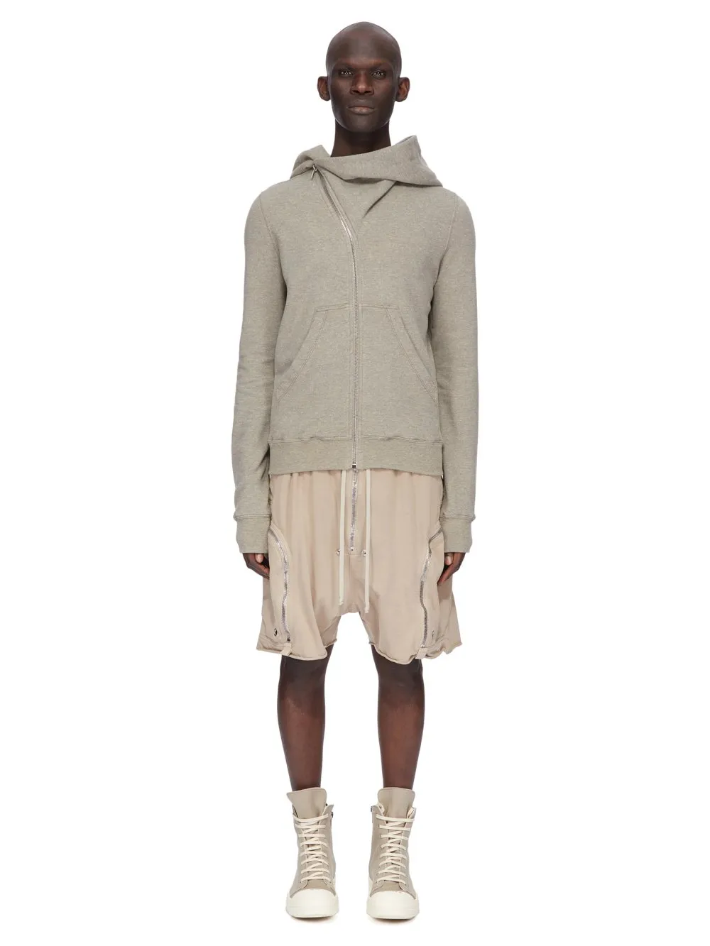 Drkshdw Concordians Bauhaus Shorts In Dirty Pearl Compact Heavy Jersey