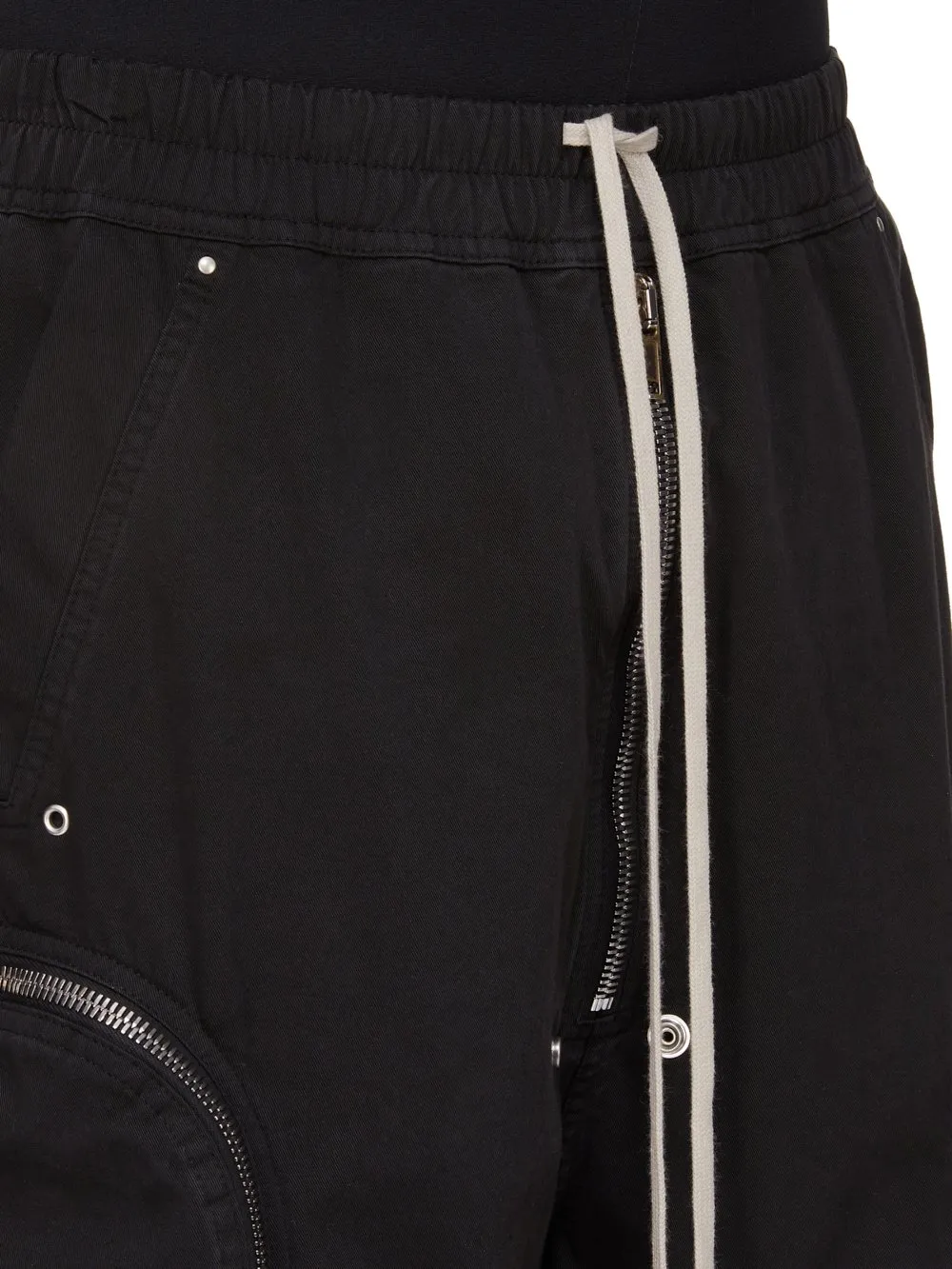 Drkshdw Concordians Bauhaus Shorts In Black Cotton Twill