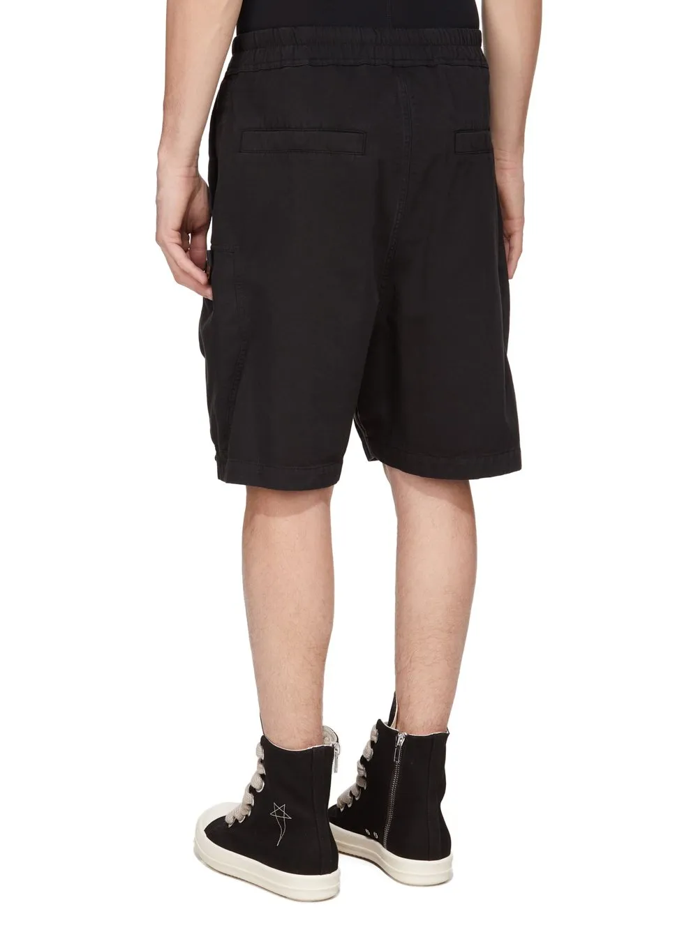 Drkshdw Concordians Bauhaus Shorts In Black Cotton Twill