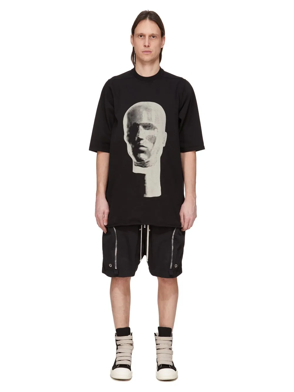 Drkshdw Concordians Bauhaus Shorts In Black Cotton Twill