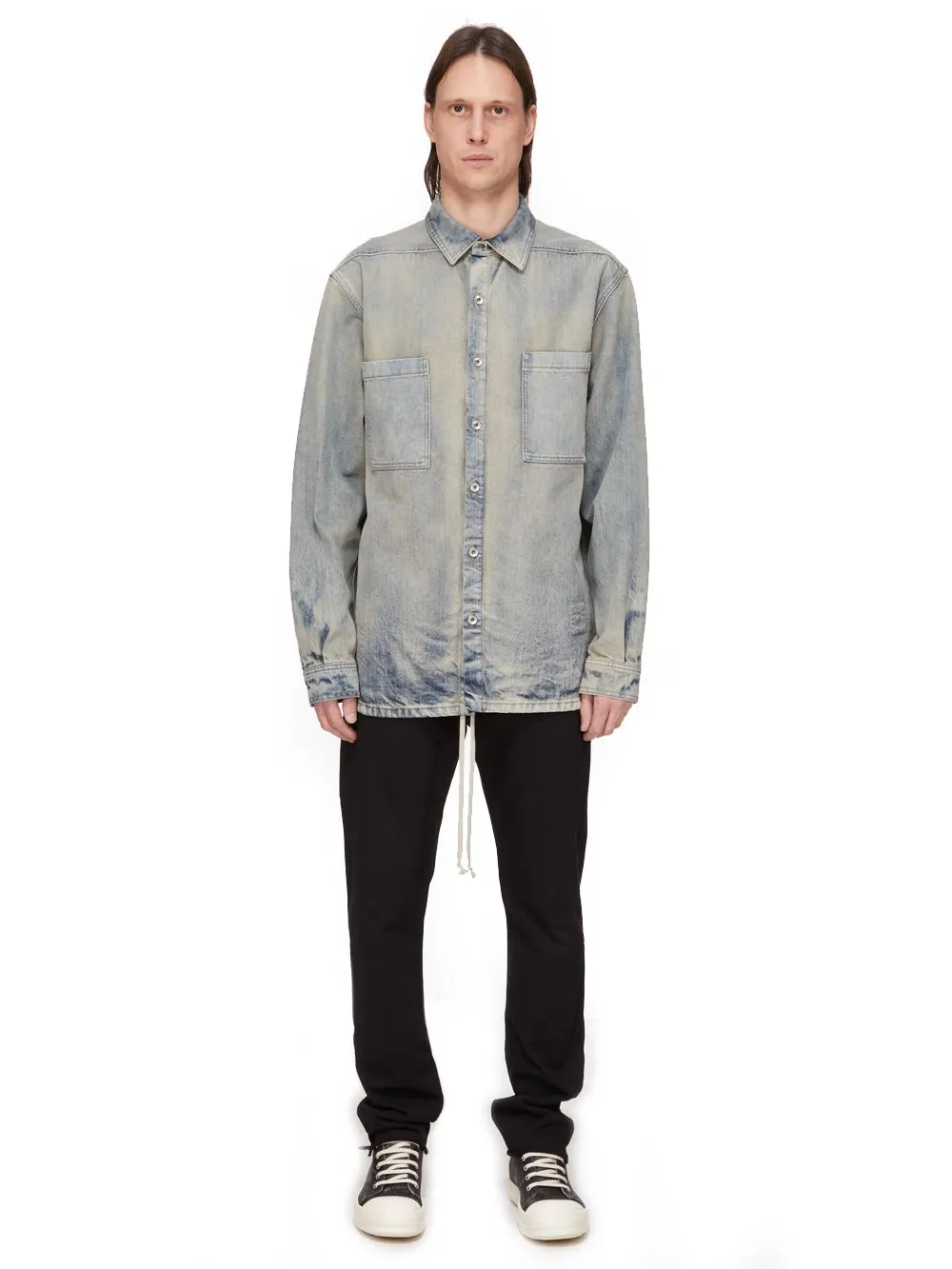Drkshdw Concordians Berlin Drawstring In Black Compact Heavy Jersey