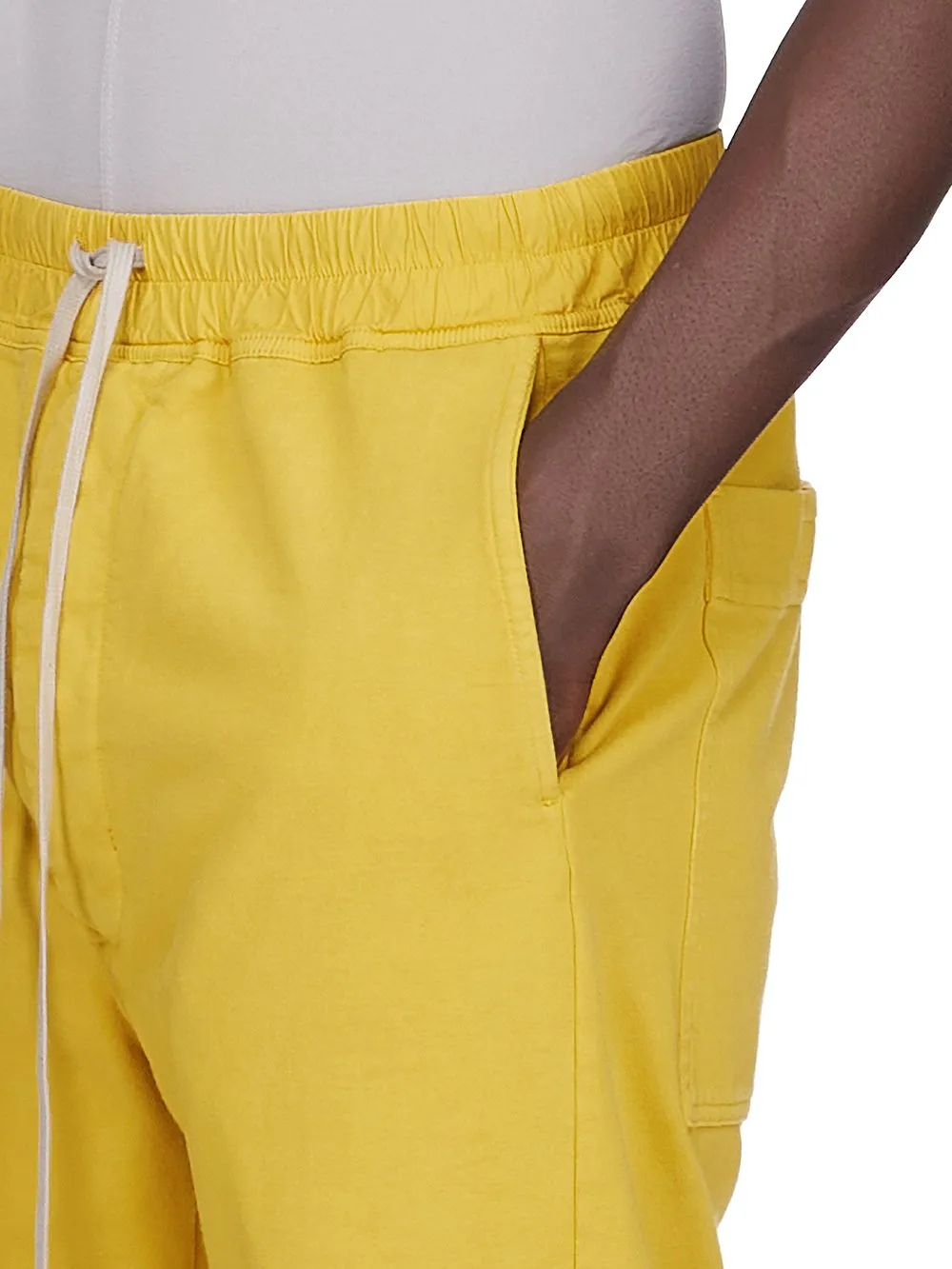 Drkshdw Concordians Berlin Drawstring In Lemon Compact Heavy Jersey