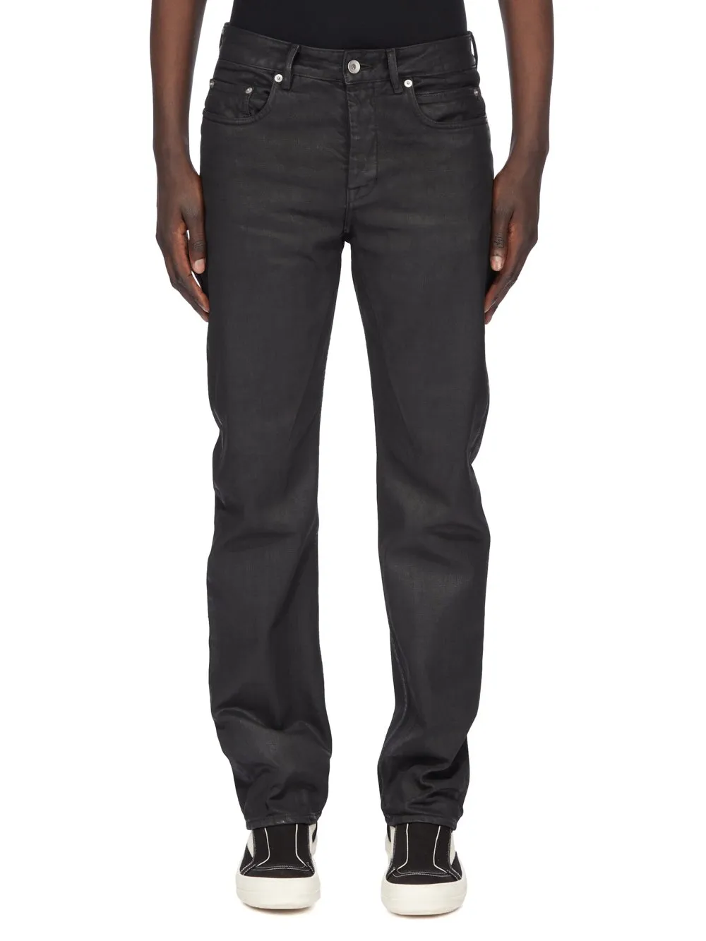 Drkshdw Concordians Fog Cut In 13Oz Black Wax Denim