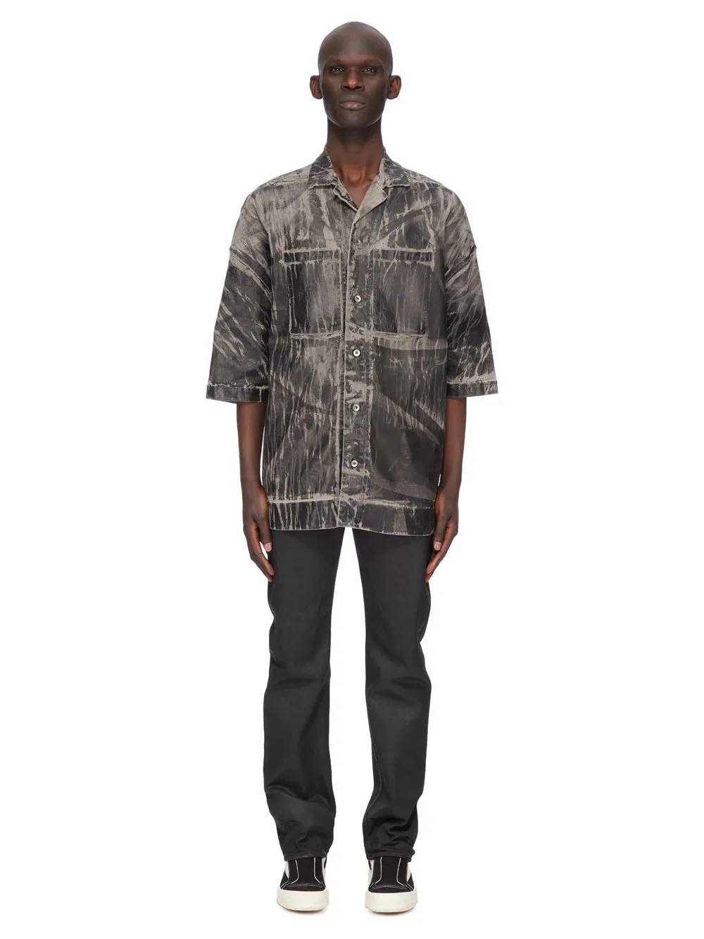 Drkshdw Concordians Fog Cut In 13Oz Black Wax Denim