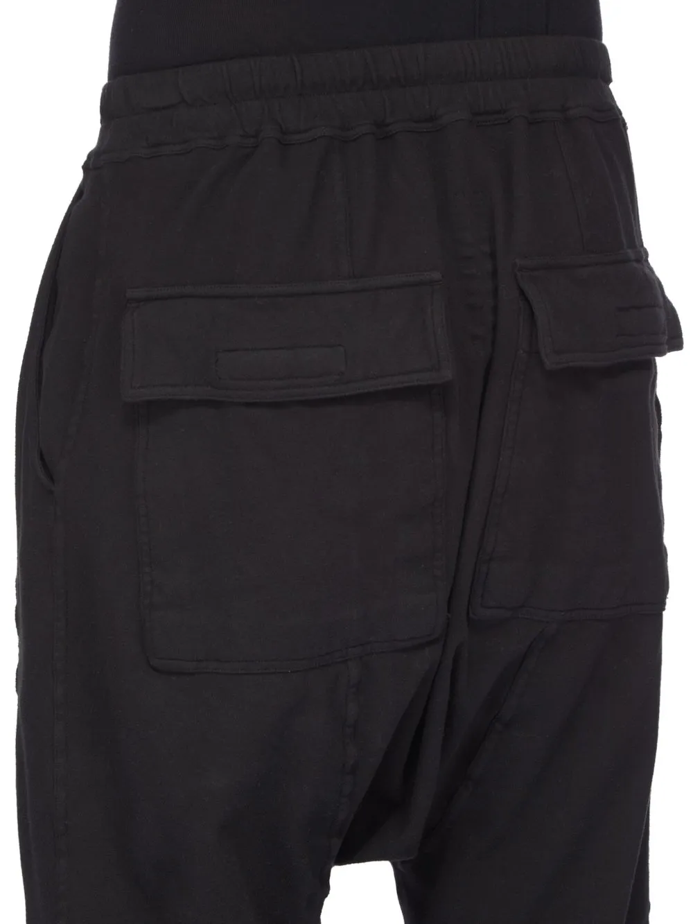 Drkshdw Concordians Prisoner Drawstring In Black Double Brushed Jersey
