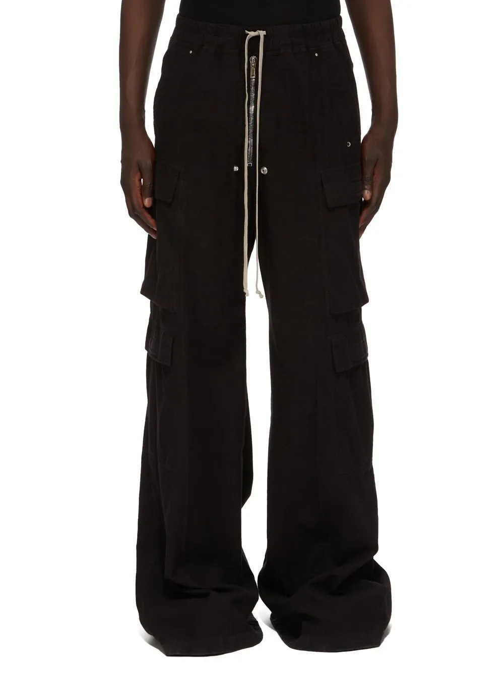 Drkshdw Concordians Double Cargo Jumbo Belas In Black Light Flannel