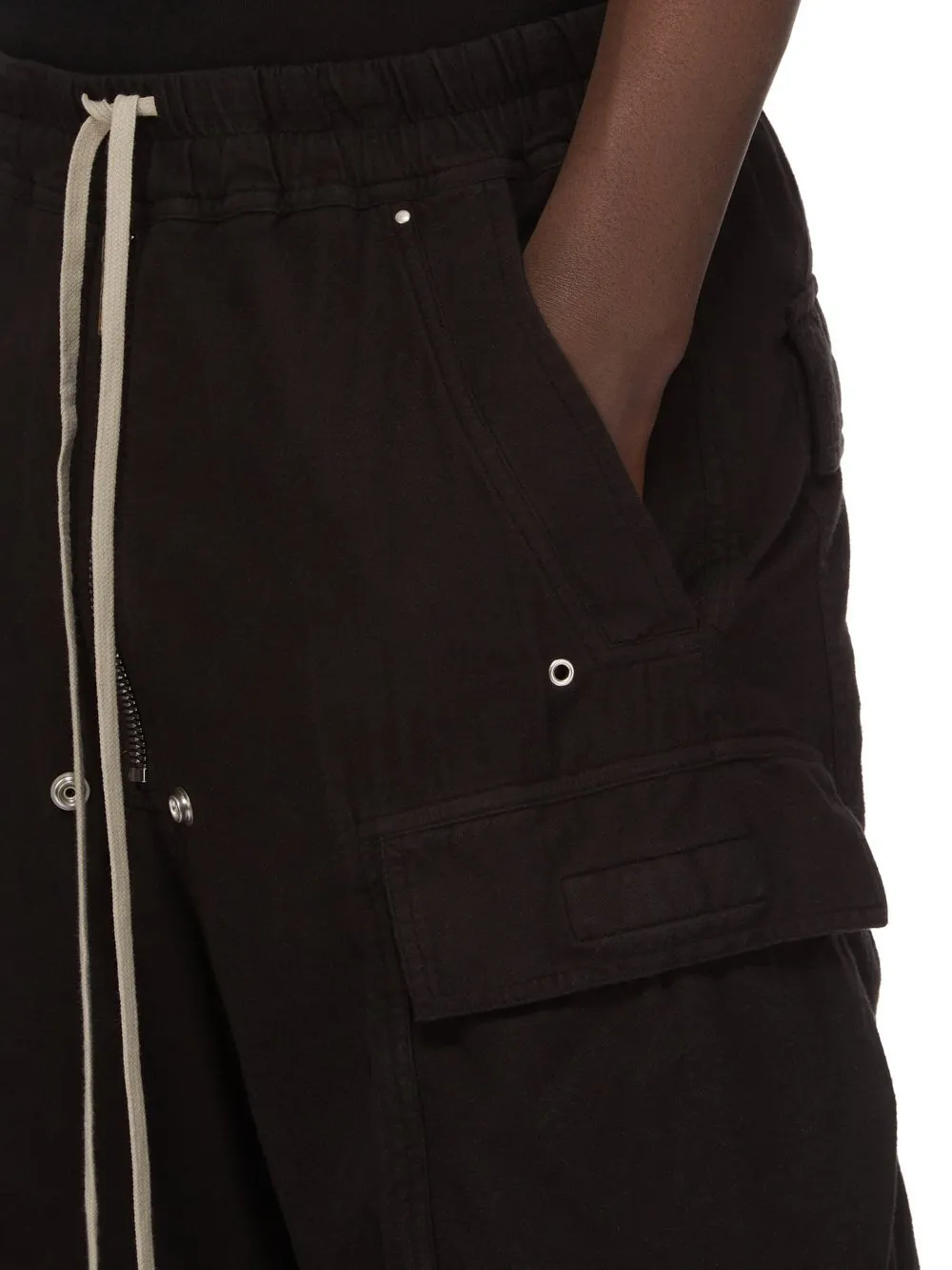 Drkshdw Concordians Double Cargo Jumbo Belas In Black Light Flannel
