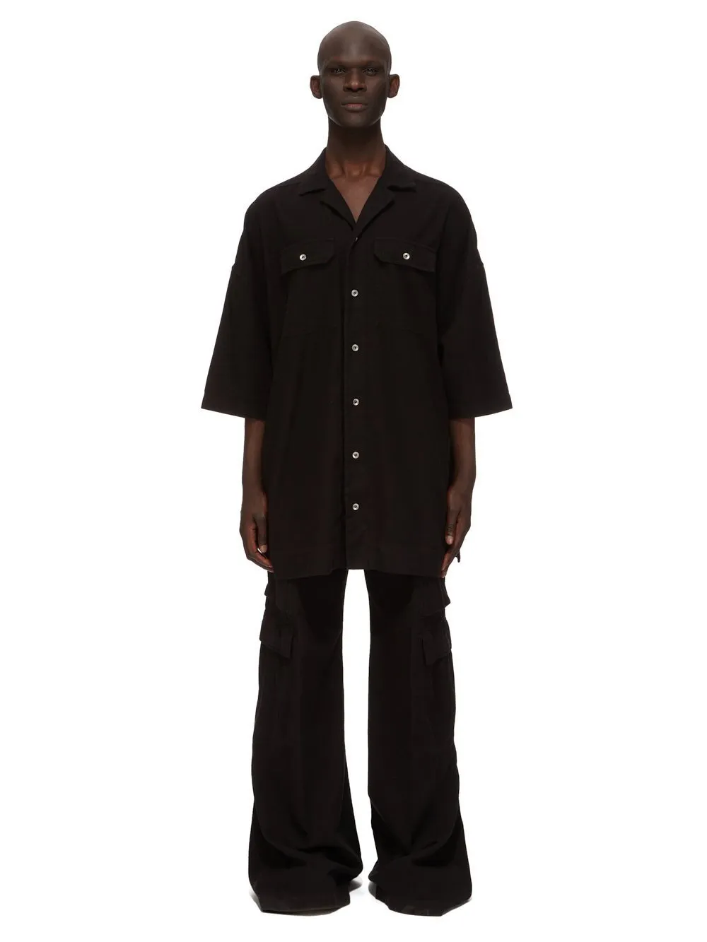 Drkshdw Concordians Double Cargo Jumbo Belas In Black Light Flannel
