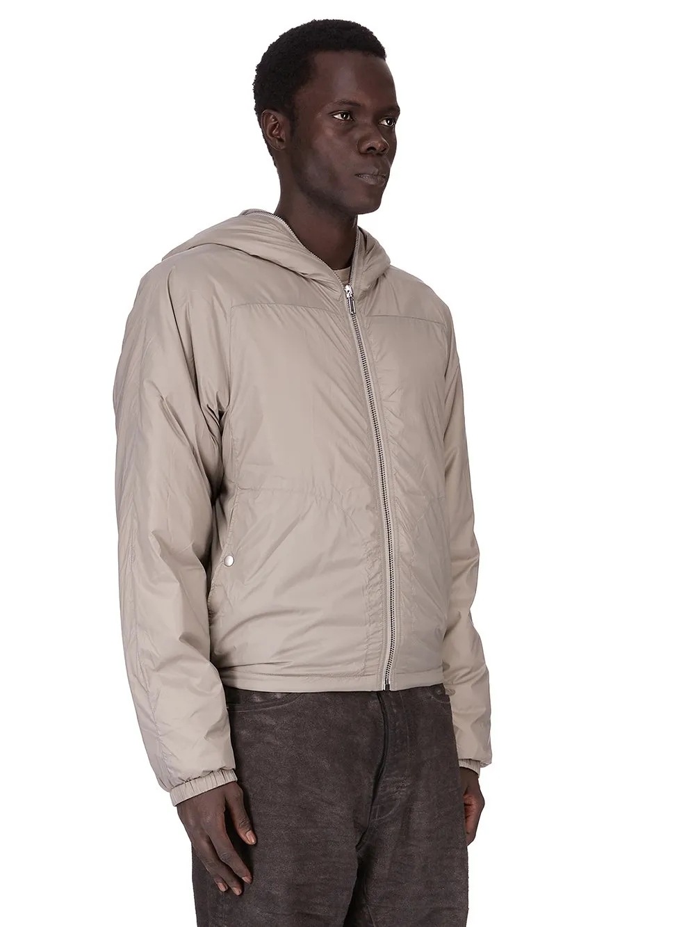 Drkshdw Concordians Sealed Windbreaker In Dirty Pearl Recycled Nylon.