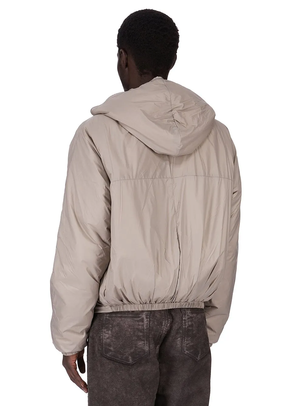 Drkshdw Concordians Sealed Windbreaker In Dirty Pearl Recycled Nylon.