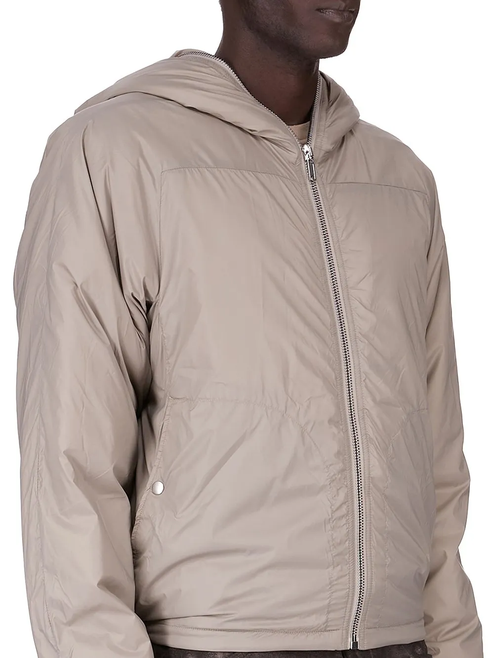 Drkshdw Concordians Sealed Windbreaker In Dirty Pearl Recycled Nylon.