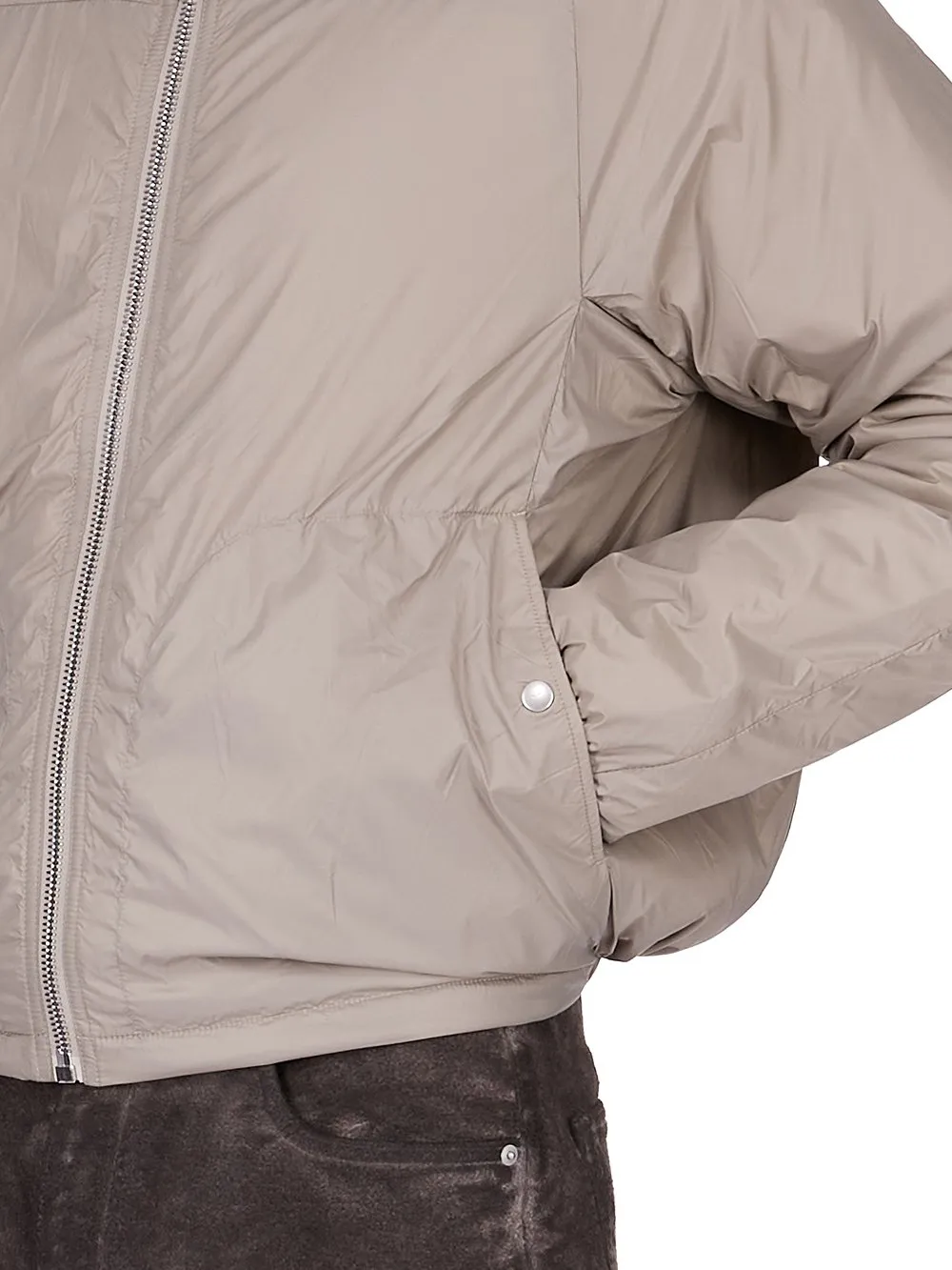 Drkshdw Concordians Sealed Windbreaker In Dirty Pearl Recycled Nylon.