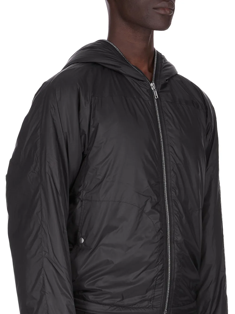 Drkshdw Concordians Sealed Windbreaker In Black Recycled Nylon.