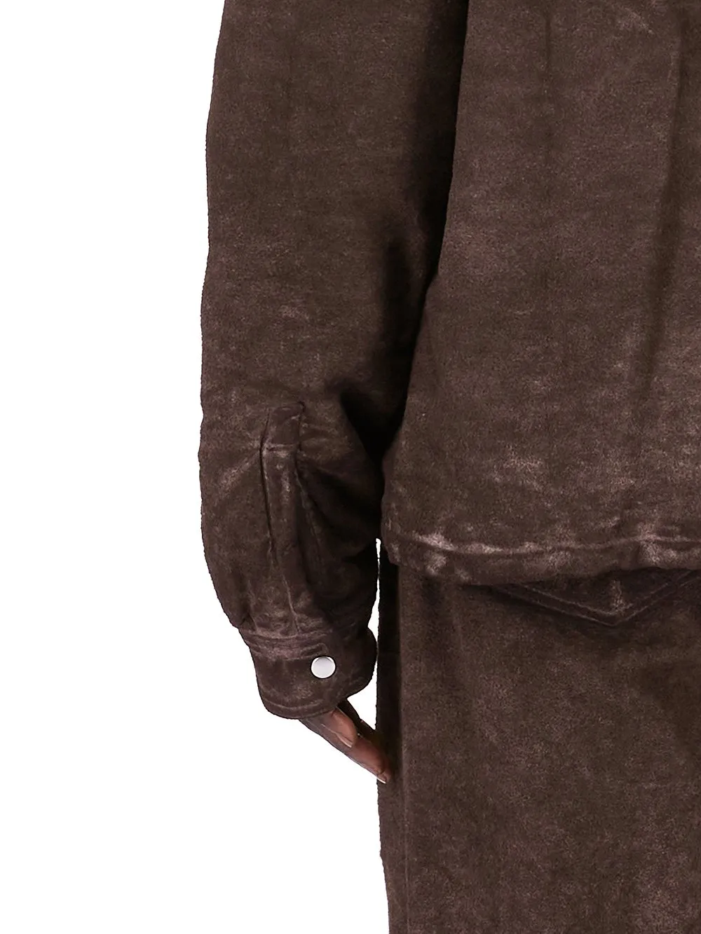 Drkshdw Concordians Concealed Zipfront Jkt In Drkdust Brushed Cotton