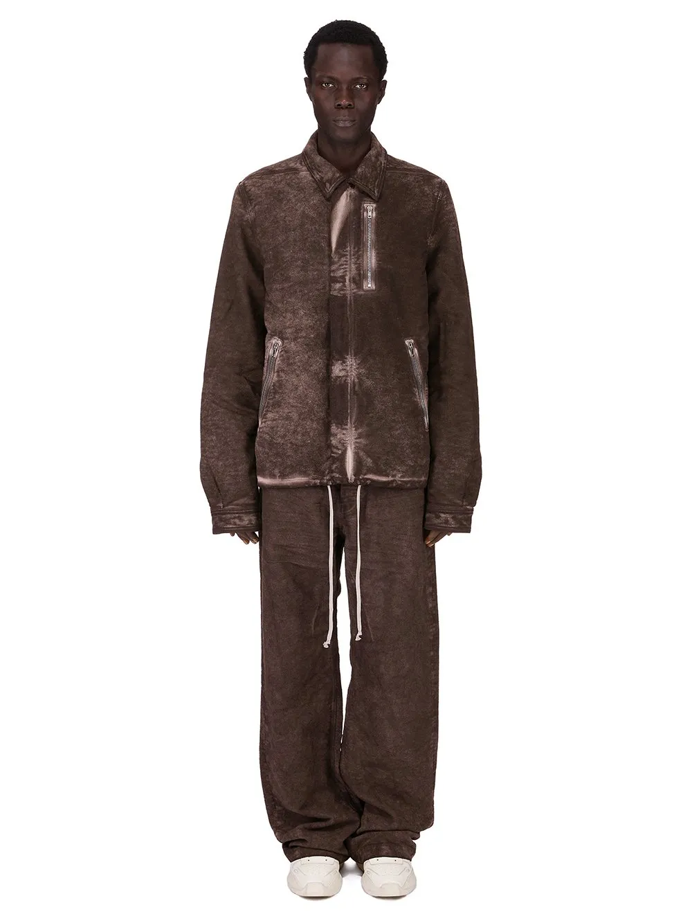 Drkshdw Concordians Concealed Zipfront Jkt In Drkdust Brushed Cotton