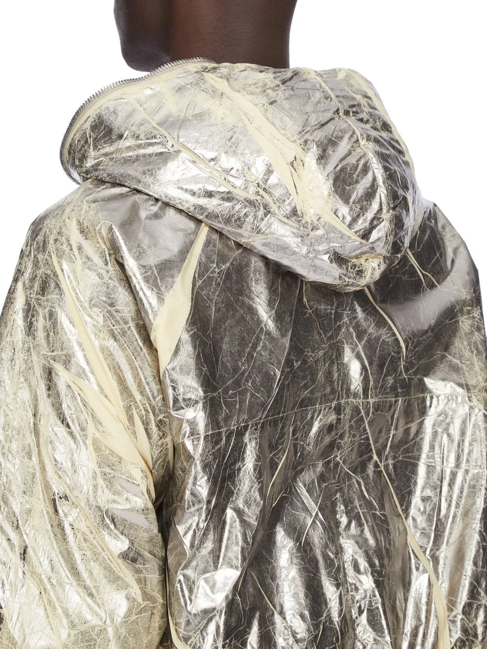 Drkshdw Concordians Sealed Windbreaker In Palladium Foil Light Nylon