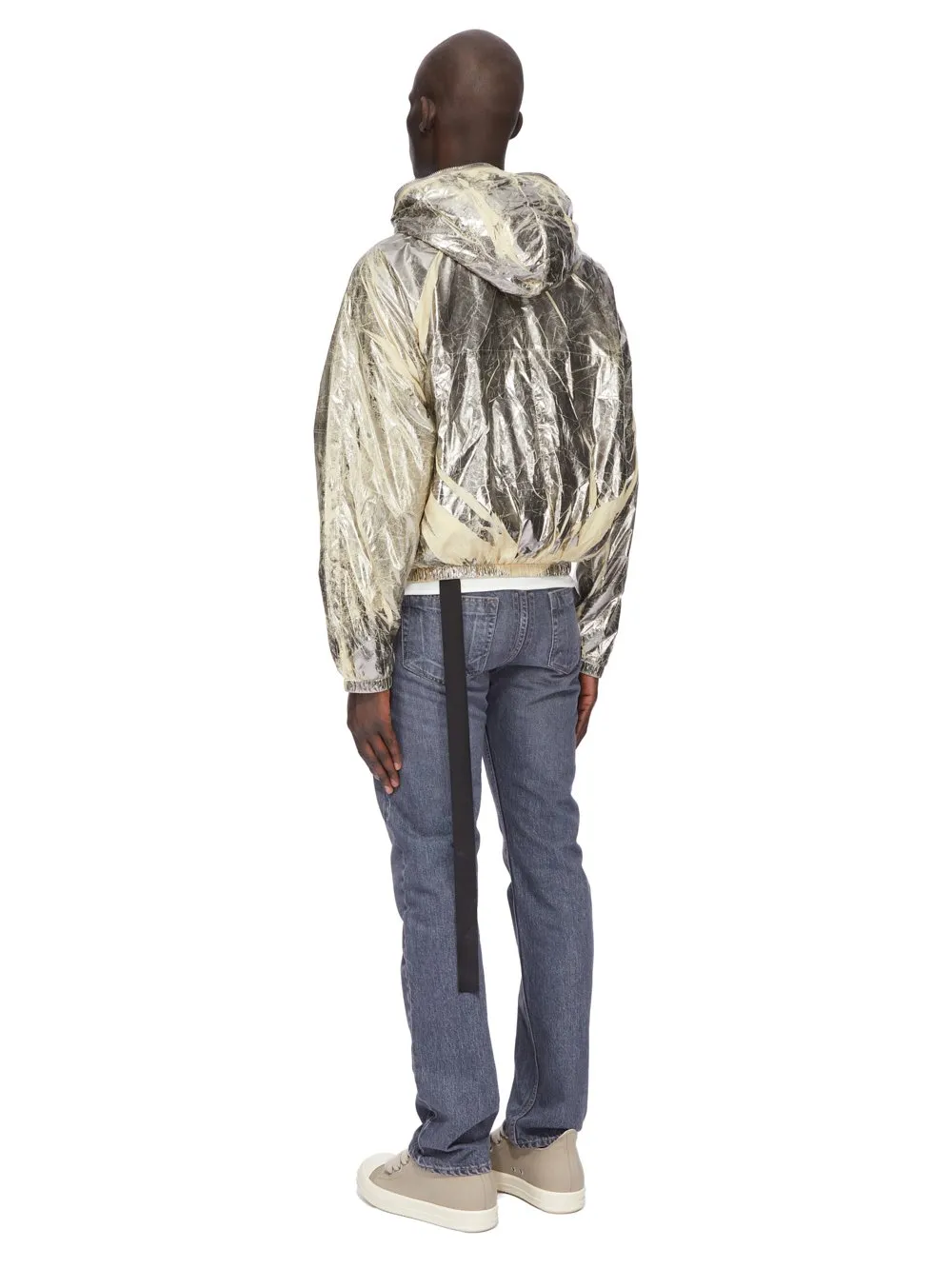 Drkshdw Concordians Sealed Windbreaker In Palladium Foil Light Nylon