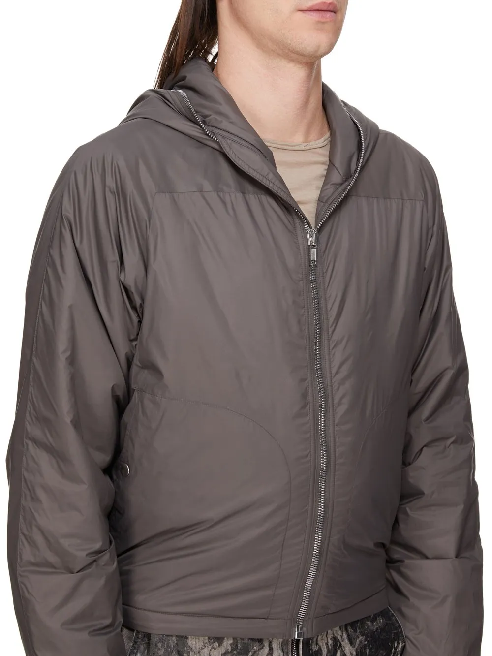 Drkshdw Concordians Sealed Windbreaker In Bronze Recycled Nylon.