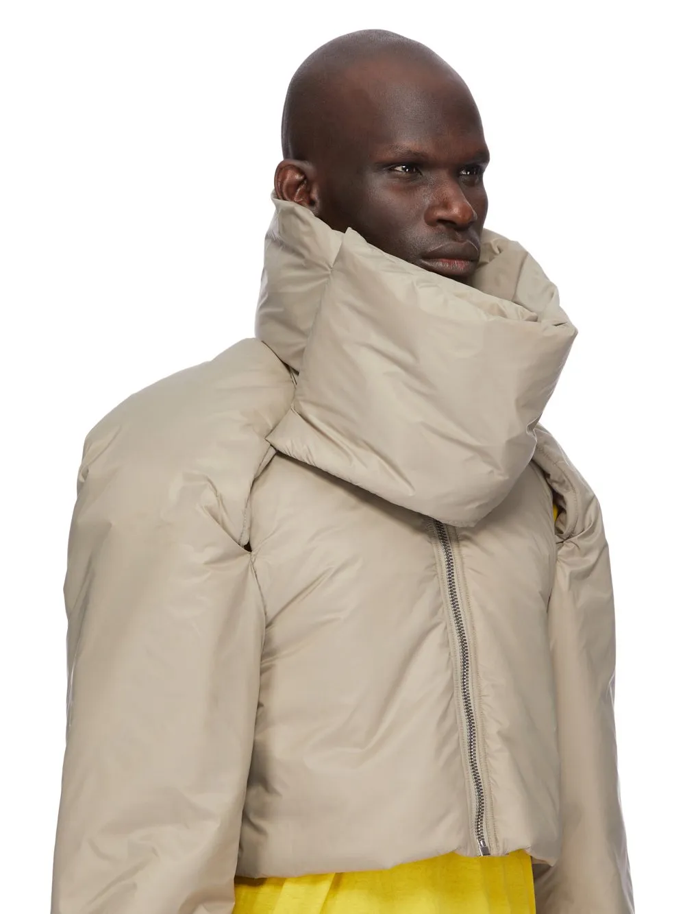 Drkshdw Concordians Convertible Jkt Cropped In Dirty Pearl Recycled Nylon