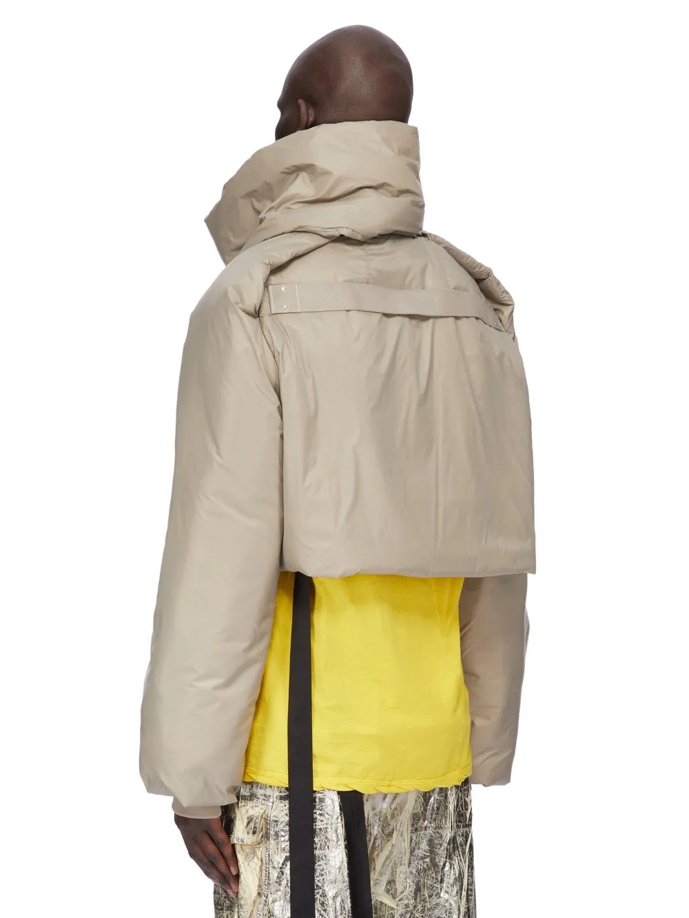 Drkshdw Concordians Convertible Jkt Cropped In Dirty Pearl Recycled Nylon