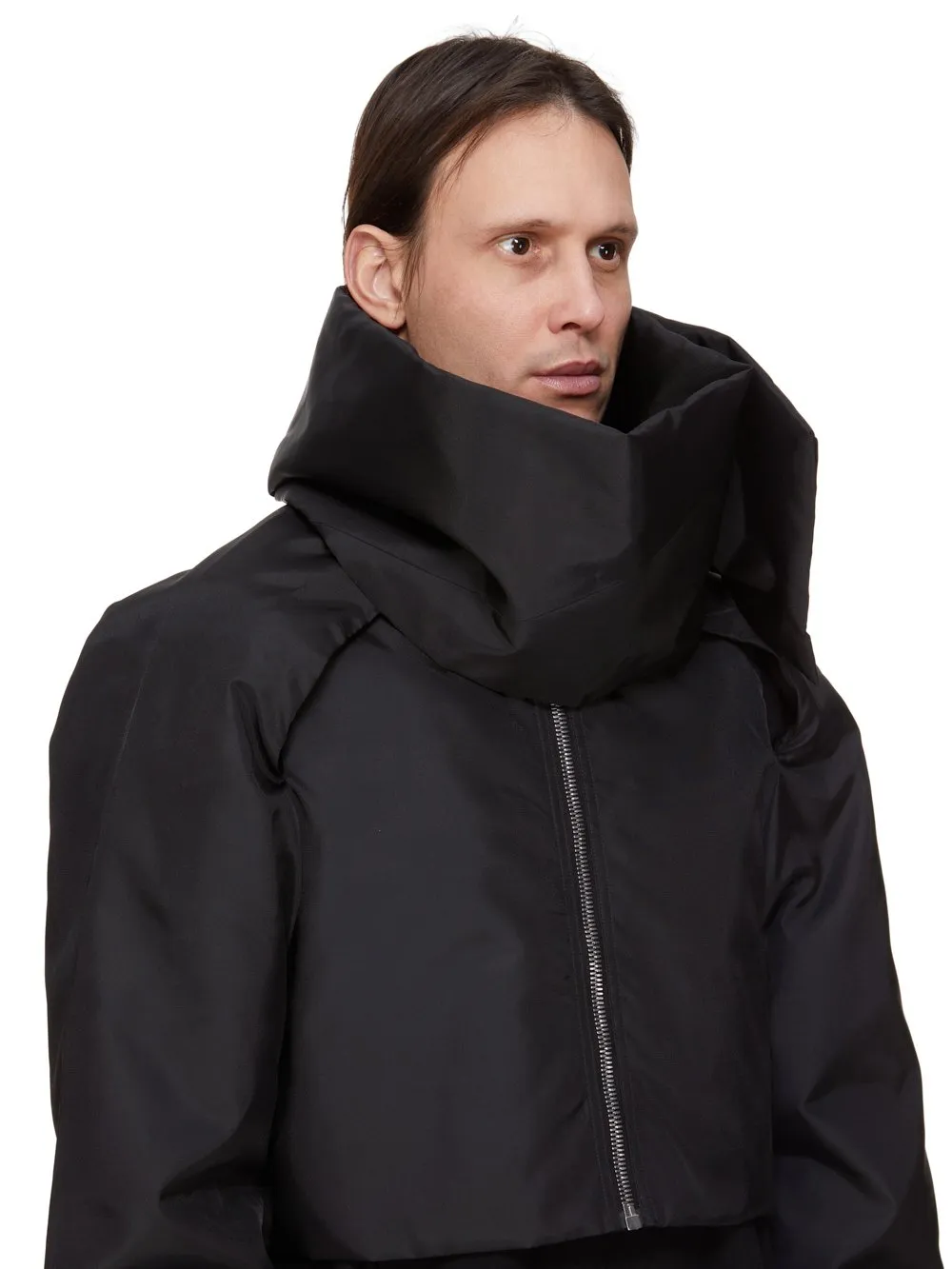 Drkshdw Concordians Convertible Jkt Cropped In Black Nylon Canvas
