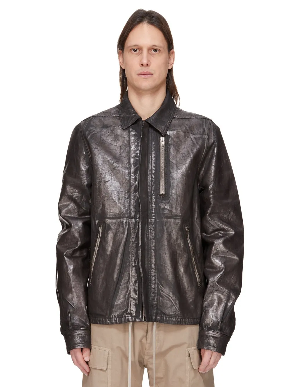 Drkshdw Concordians Concealed Zipfront Jkt 13Oz Bronze Megacrust Denim