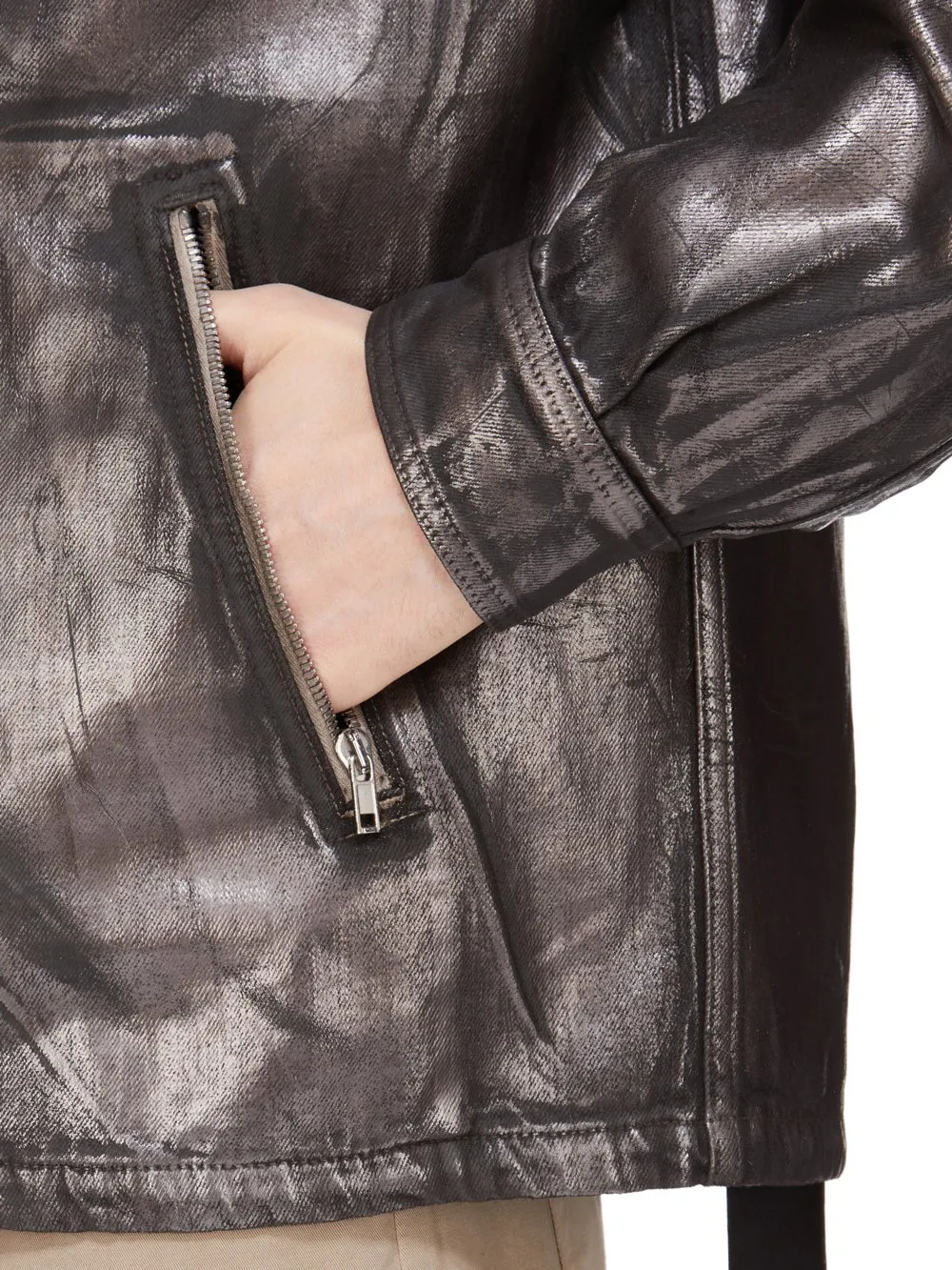 Drkshdw Concordians Concealed Zipfront Jkt 13Oz Bronze Megacrust Denim