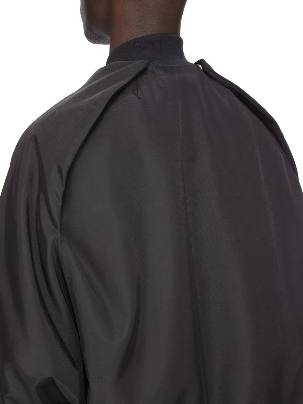 Drkshdw Concordians Convertible Jumbo Peter Flight In Black Nylon Canvas.