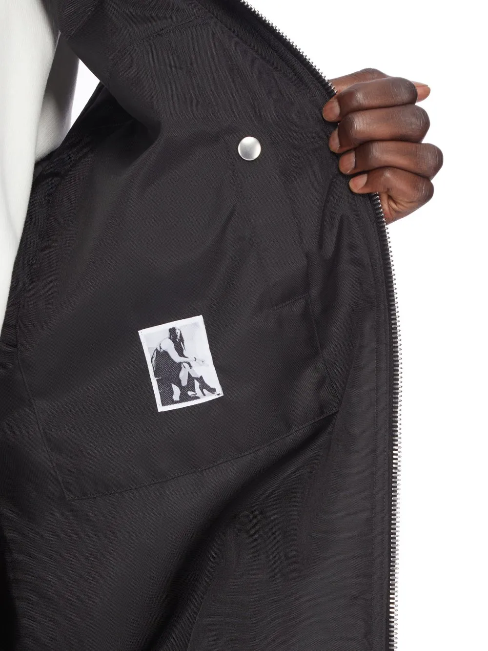Drkshdw Concordians Convertible Jumbo Peter Flight In Black Nylon Canvas.