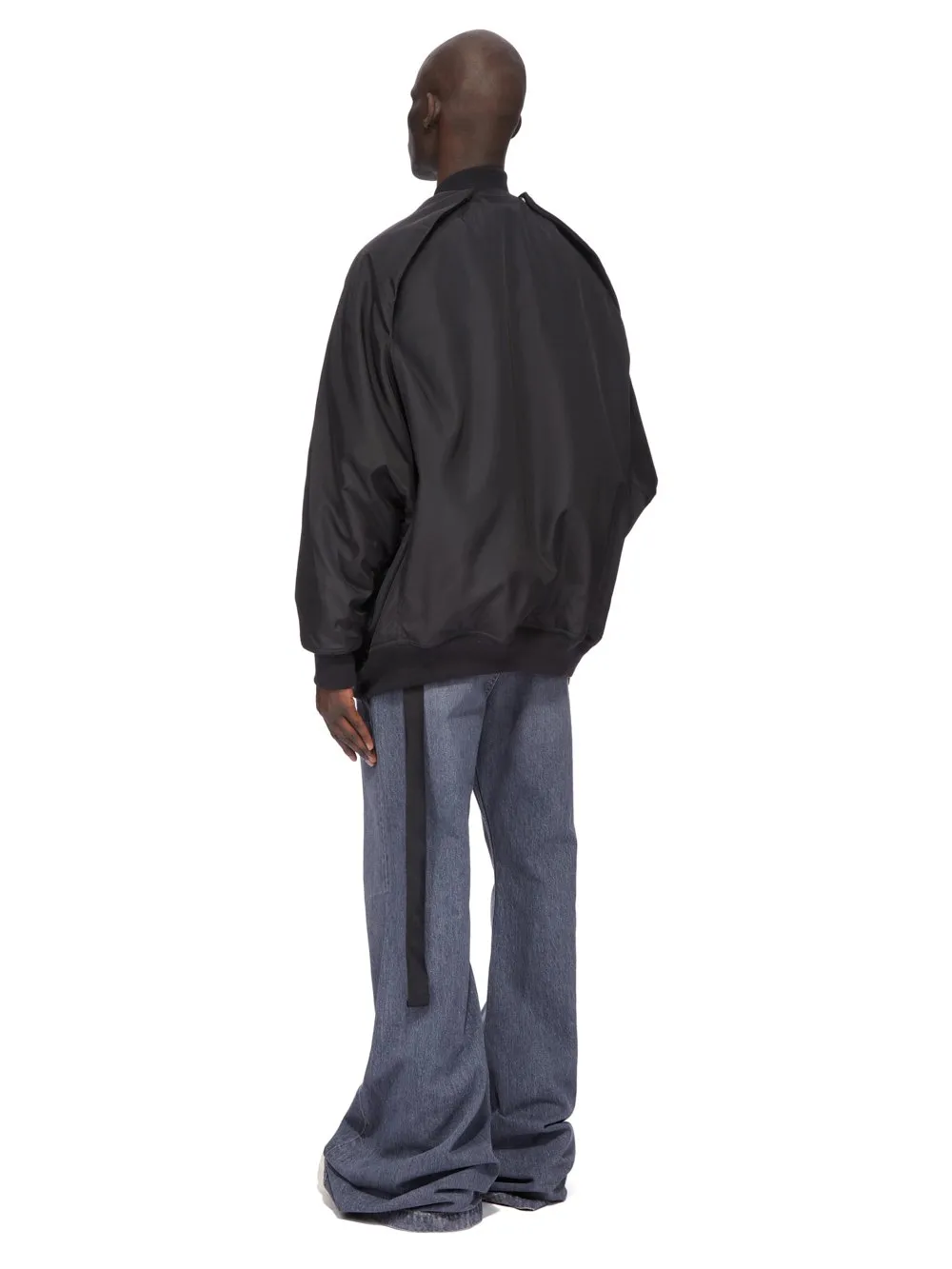 Drkshdw Concordians Convertible Jumbo Peter Flight In Black Nylon Canvas.