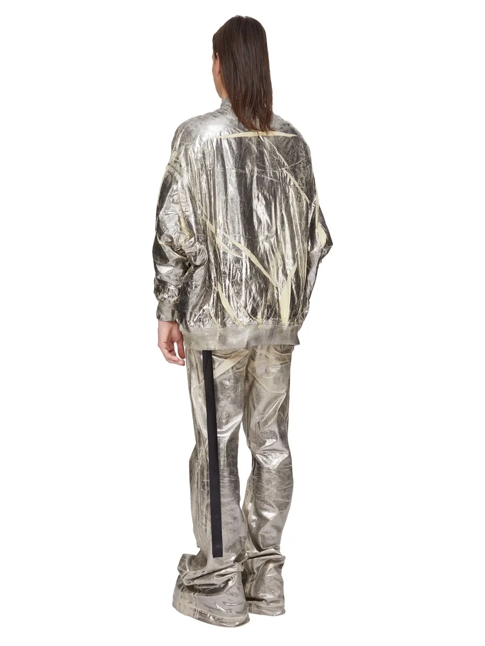 Drkshdw Concordians Jumbo Peter Flight In Palladium Foil Light Nylon