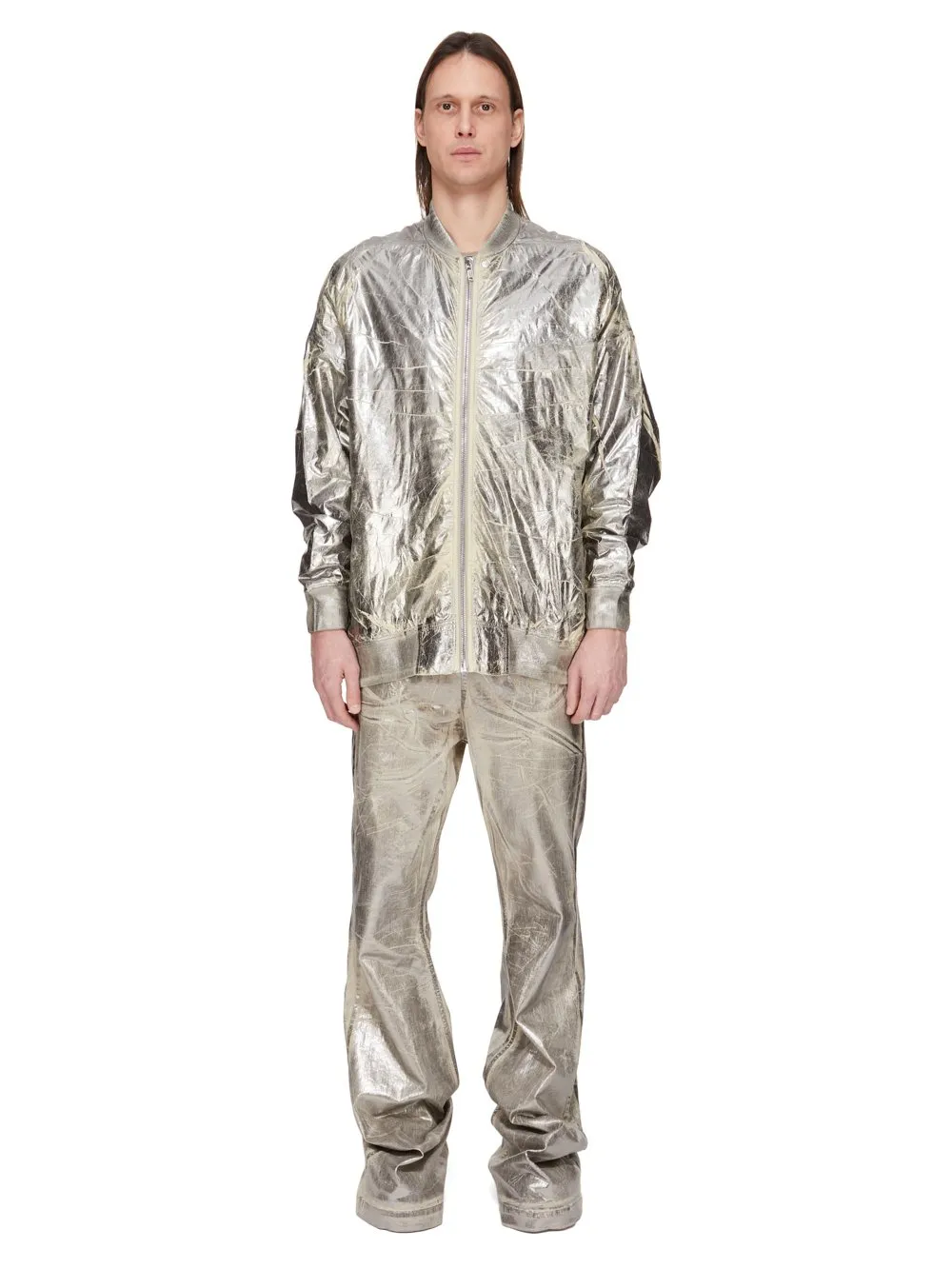 Drkshdw Concordians Jumbo Peter Flight In Palladium Foil Light Nylon